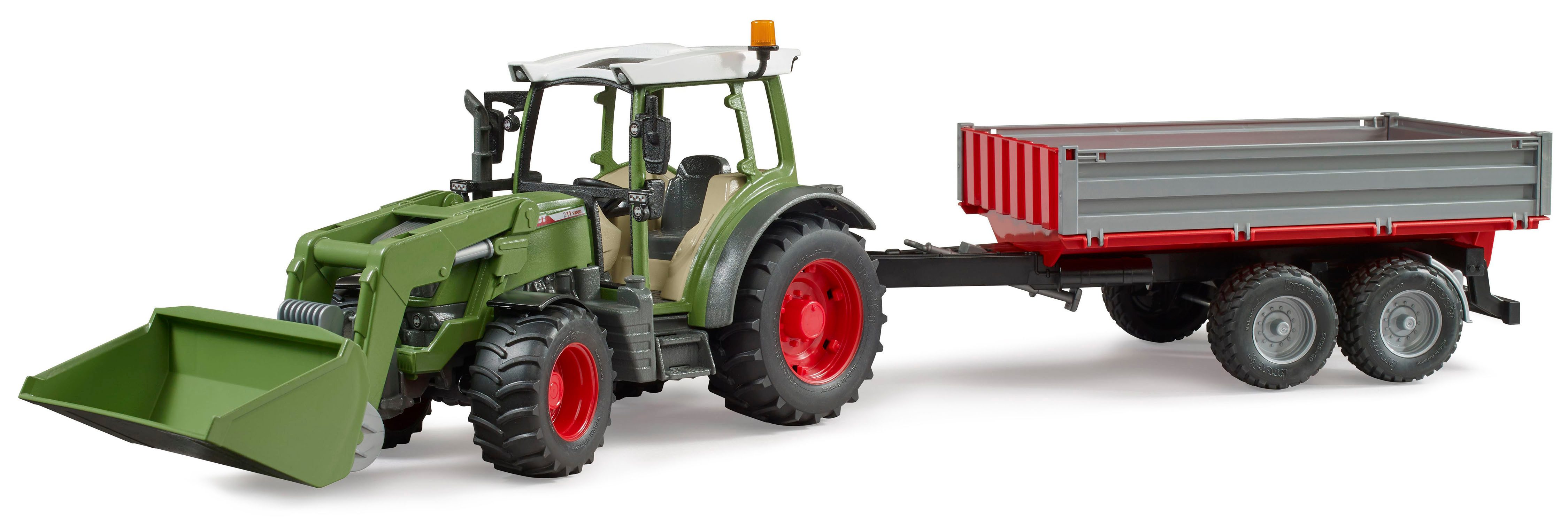 Bruder® Spielzeug-Traktor Fendt Vario 211 mit Frontlader und Bordwandhänger günstig online kaufen