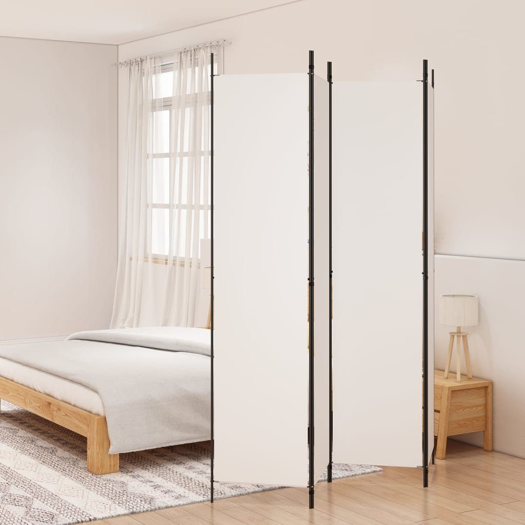 furnicato Raumteiler 4-tlg. Paravent Weiß 200x220 günstig online kaufen