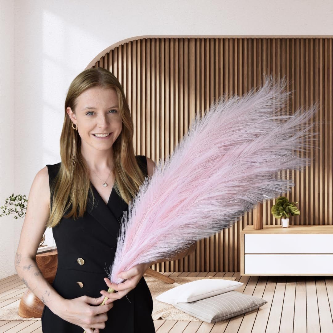 Kunstpflanze LAYBA Künstliches Pampasgras 3er-Set Rosa 100 cm, Layba
