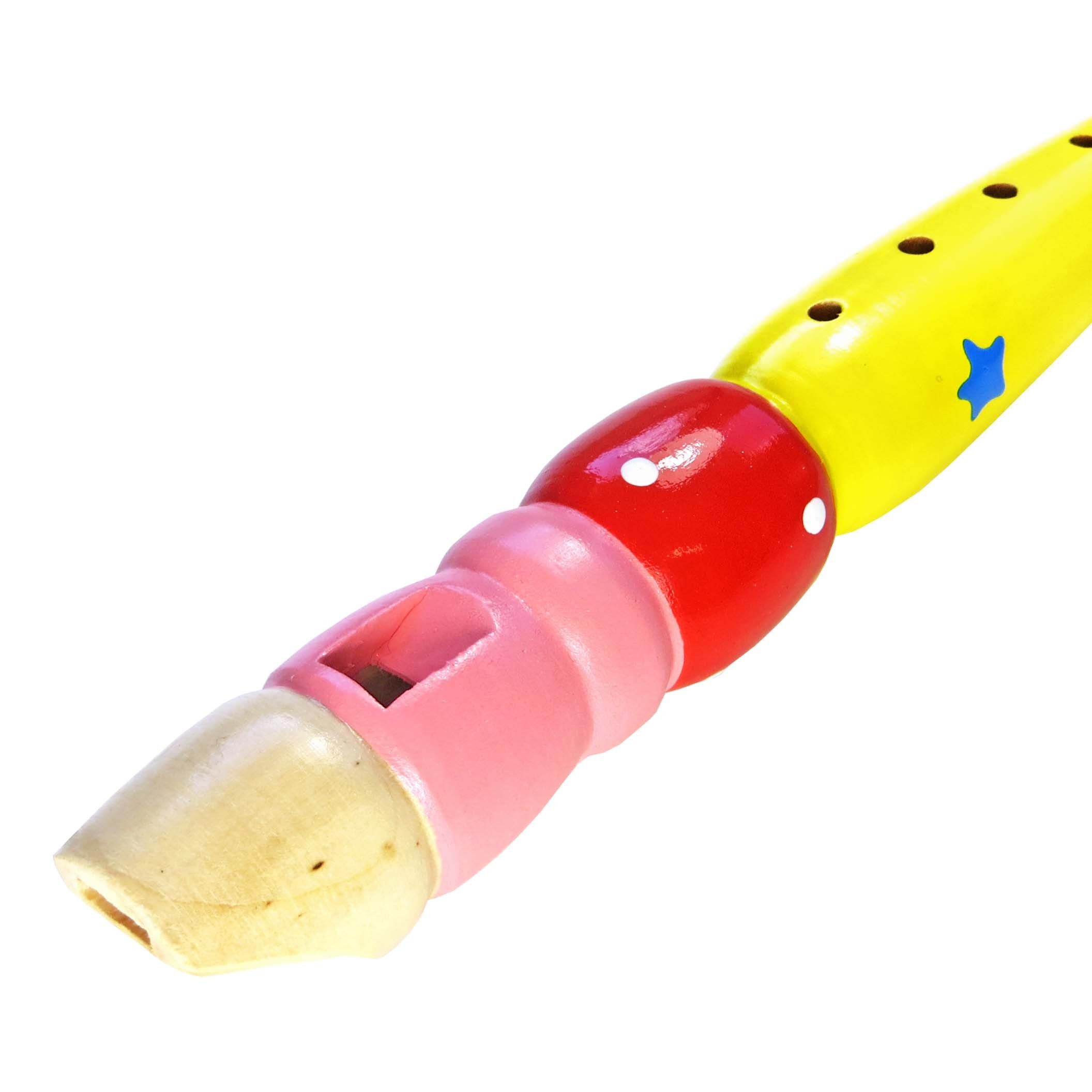 keepdrum Blockflöte keepdrum KFL2YW Flöte aus Holz für Kinder Gelb