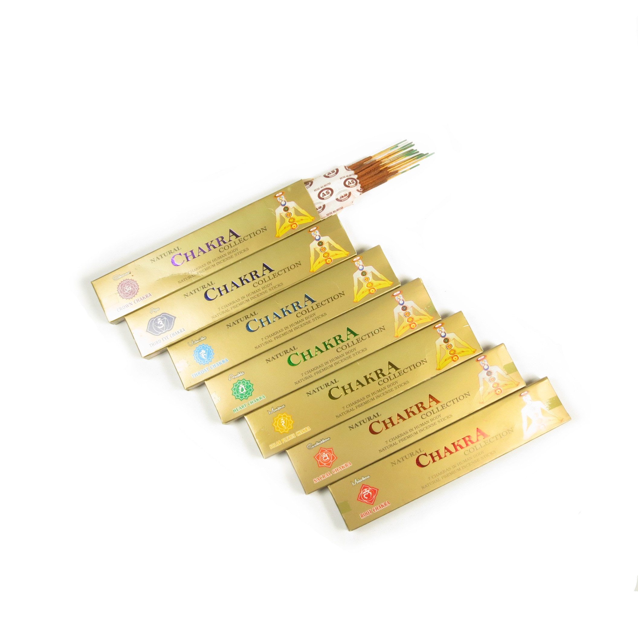 Just Be Räucherstäbchen 7 Chakra Collection Geschenkset (7 Päckchen á 14 Stück)