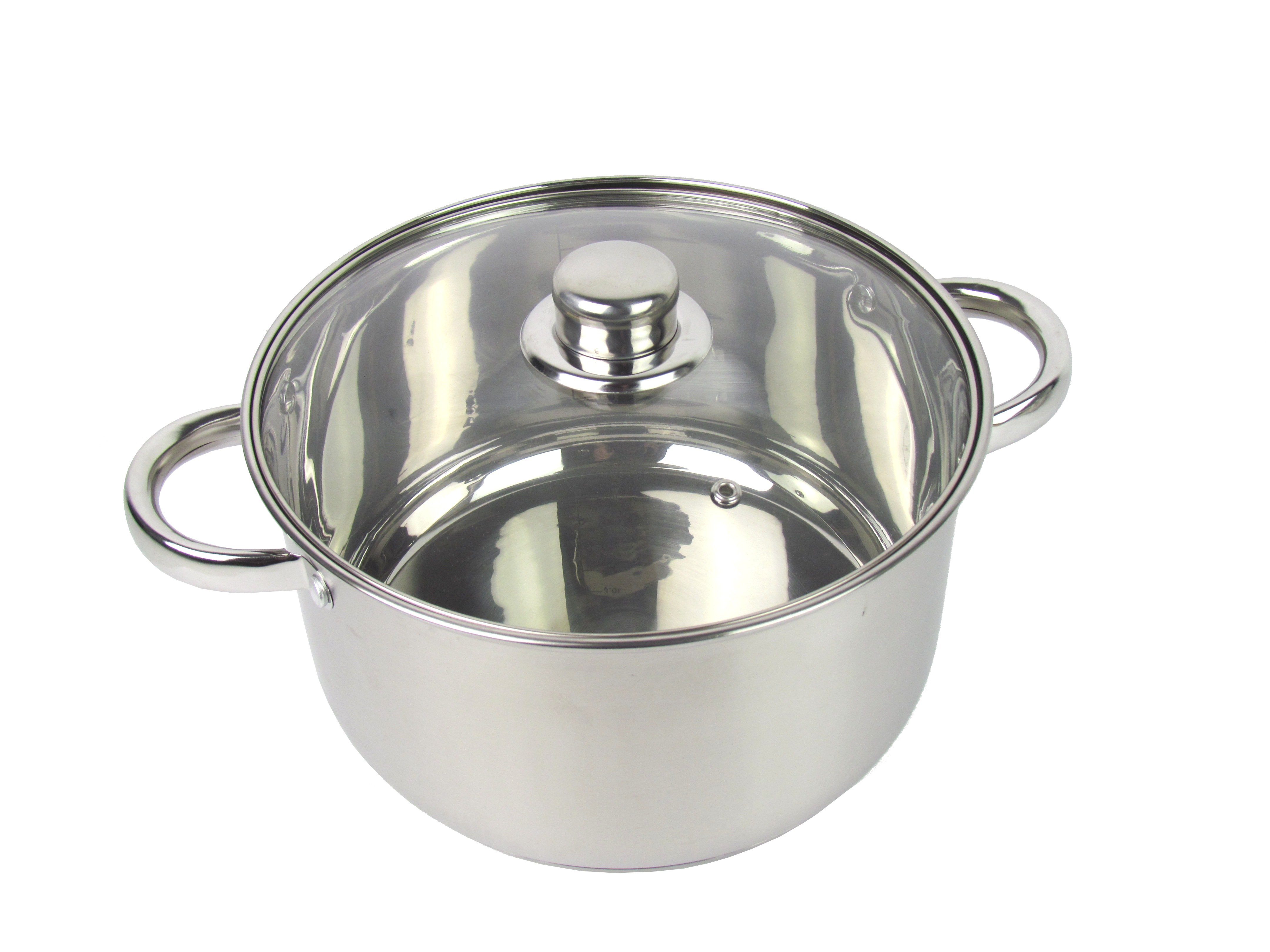 Michelino Topf-Set 8-teiliges Topfset "Berlin" mit Füllstandsanzeige für alle Herdarten, Edelstahl (8-tlg), Induktionsgeeignet