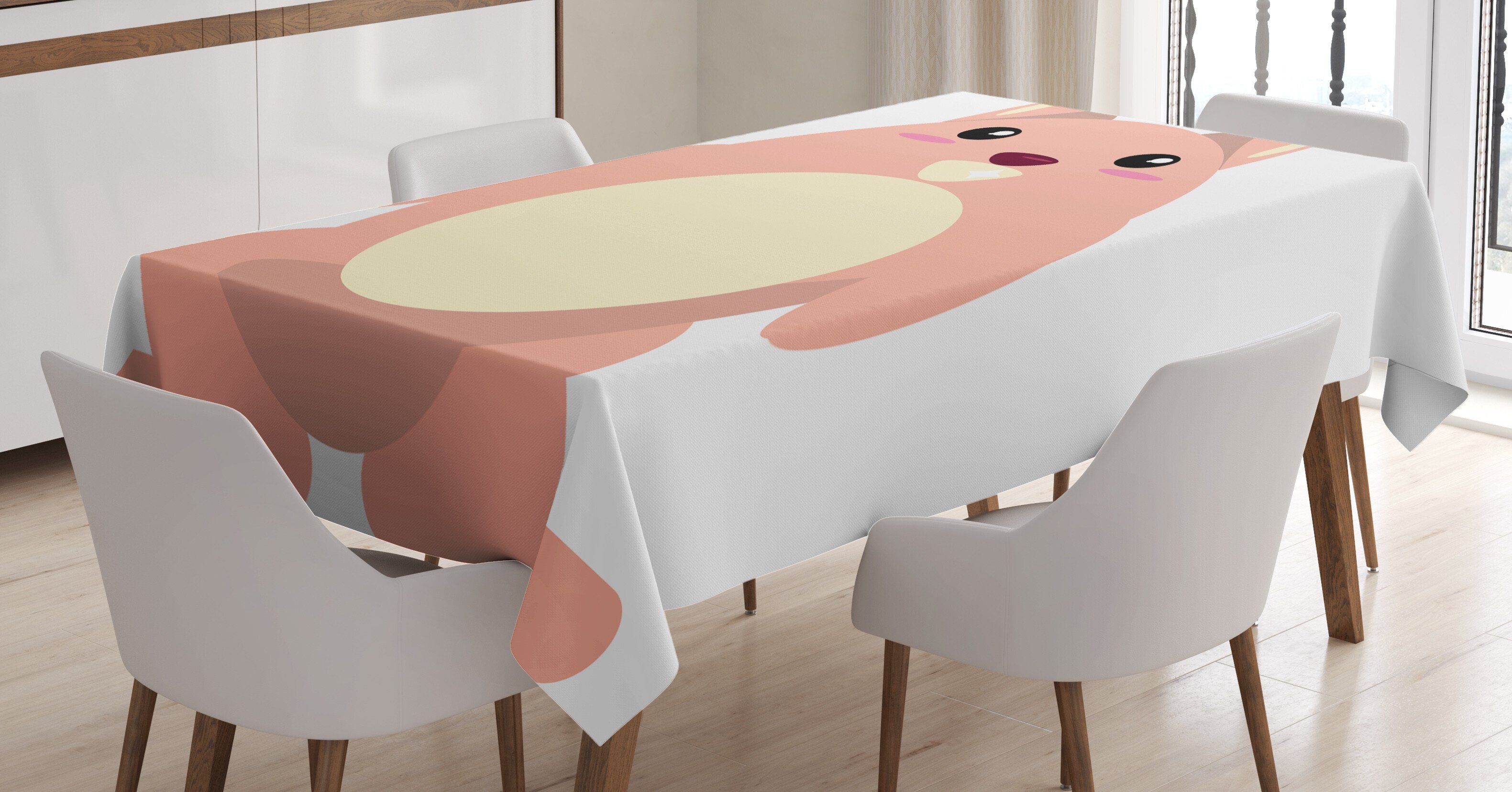 Abakuhaus Tischdecke Farbfest Waschbar Farben, Cartoon geeignet Kawaii Außen den Bereich Klare Anime Für Beaver