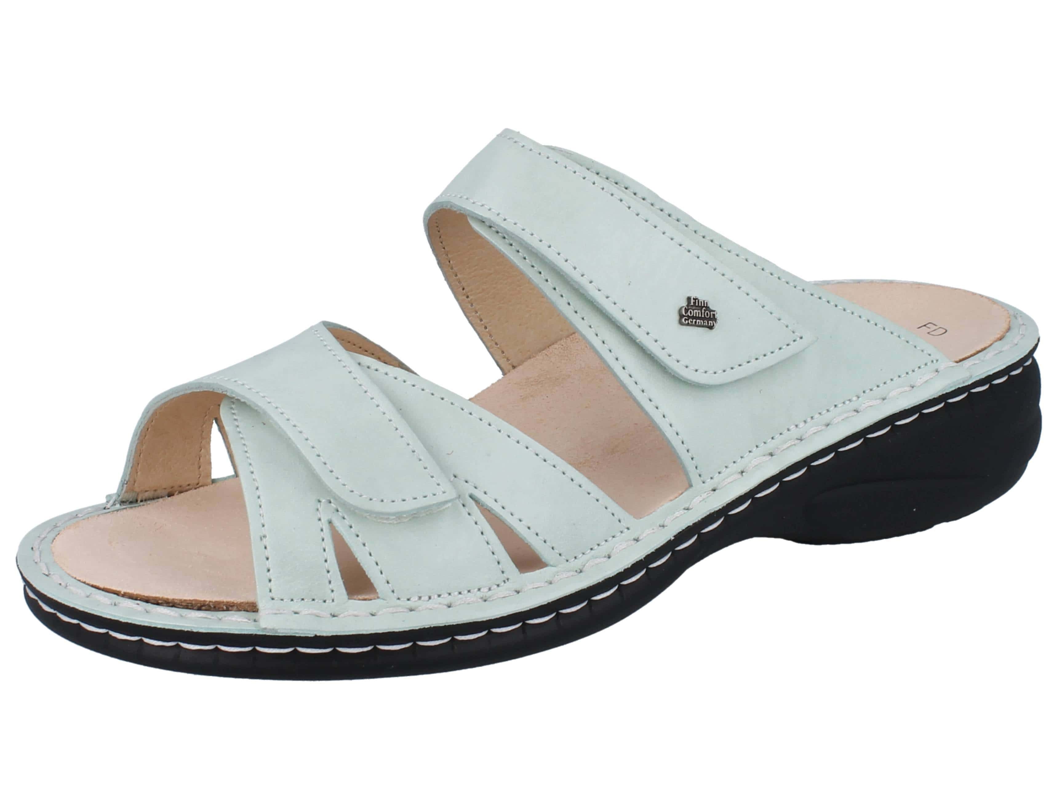 FINN COMFORT Kimbe Damen Pantolette mint Glattleder - Größe: 42 Pantolette