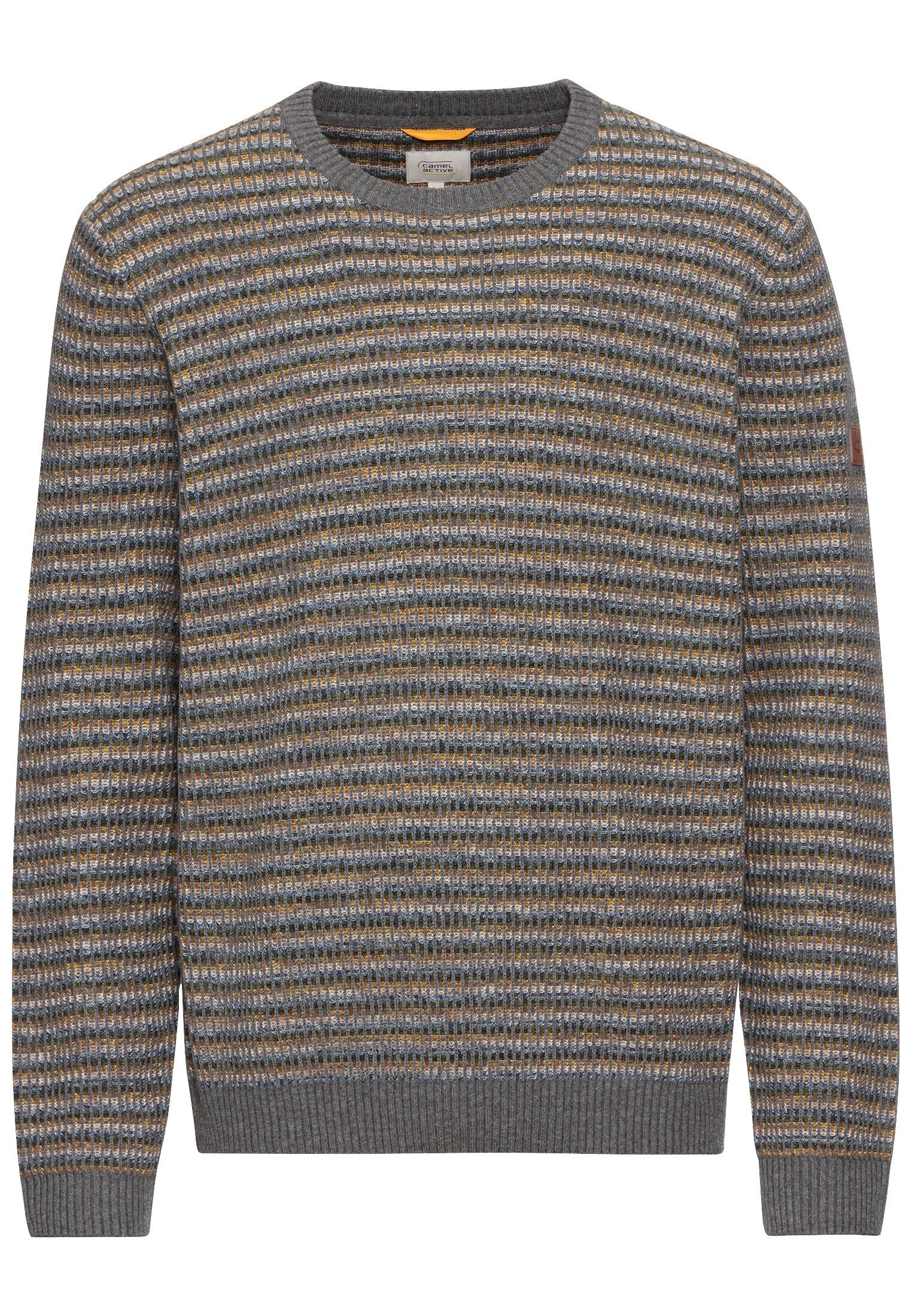 camel active Strickpullover Mouline Strickpullover im Streifenmuster günstig online kaufen
