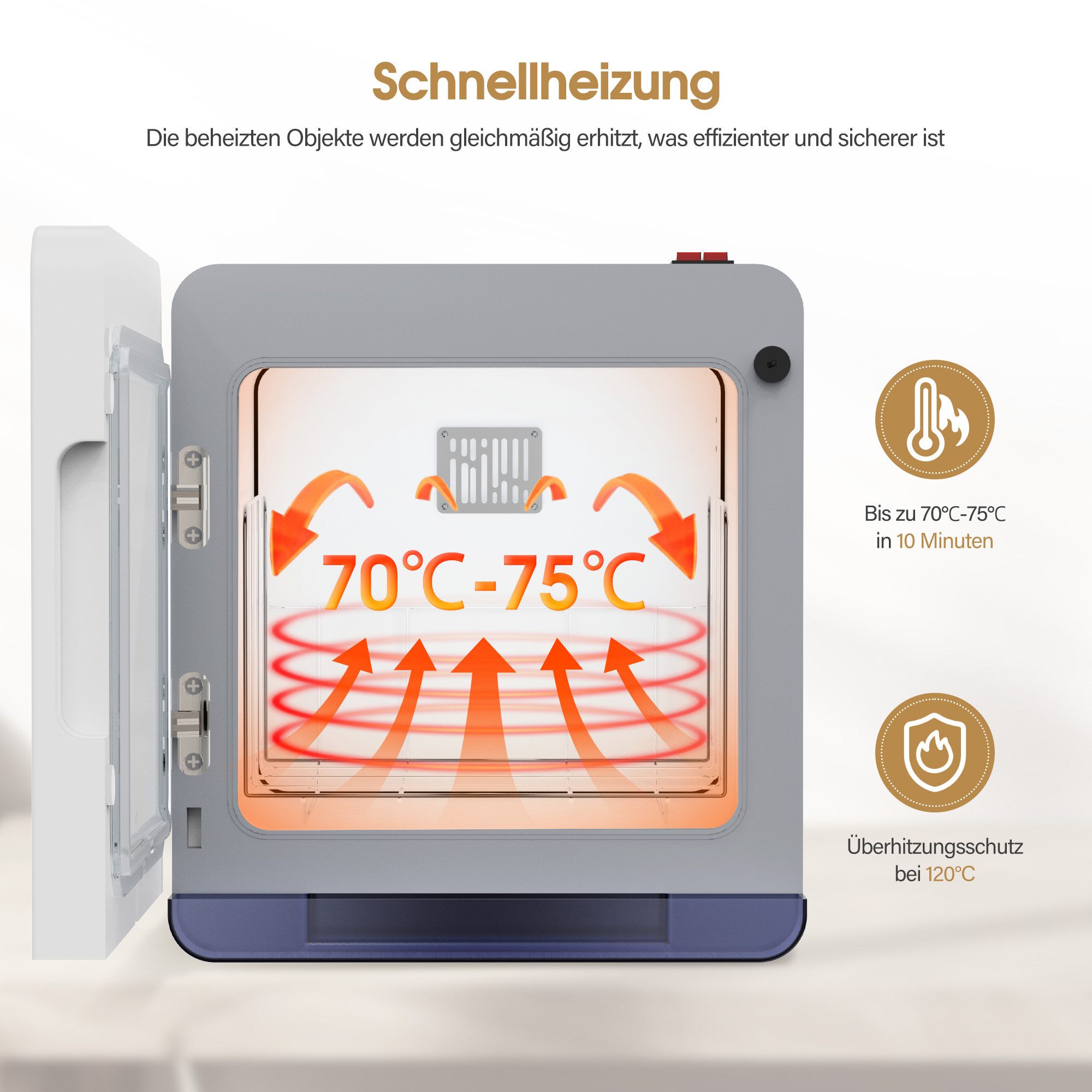 Barberpub Heizkörper BarberPub Handtuchwärmer mit UV Sterilisator Elektrisch 8L Weiß HW208W, uv sterilisator