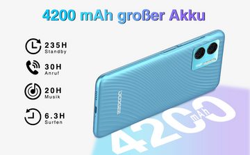 DOOGEE N50S Smartphone (6.5 Zoll, 4 GB Speicherplatz, 6.52" HD, 9GB+128GB, 20MP+8MP, Android 13.0, 4200mAh Große Batterie)