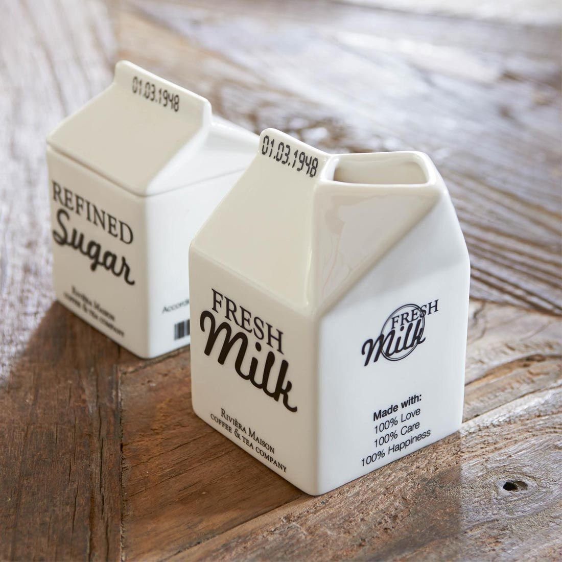 Rivièra Maison Milchkännchen Carton Jar Milk Milchkännchen off white