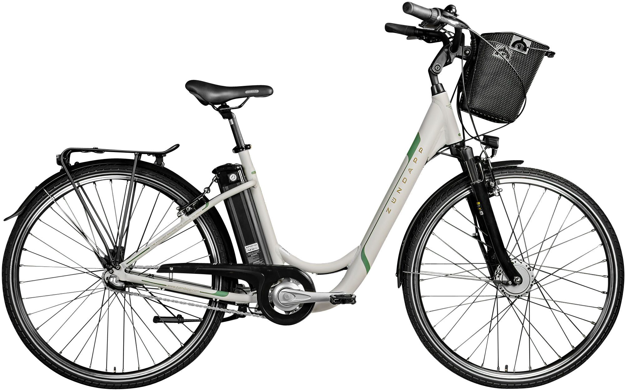 Zündapp E-Bike Cityrad Z510, 3 Gang, Nabenschaltung, Frontmotor, 531 Wh, E Bike 28 Zoll Damenfahrrad ab 155 cm mit 3 Gang Nabenschaltung