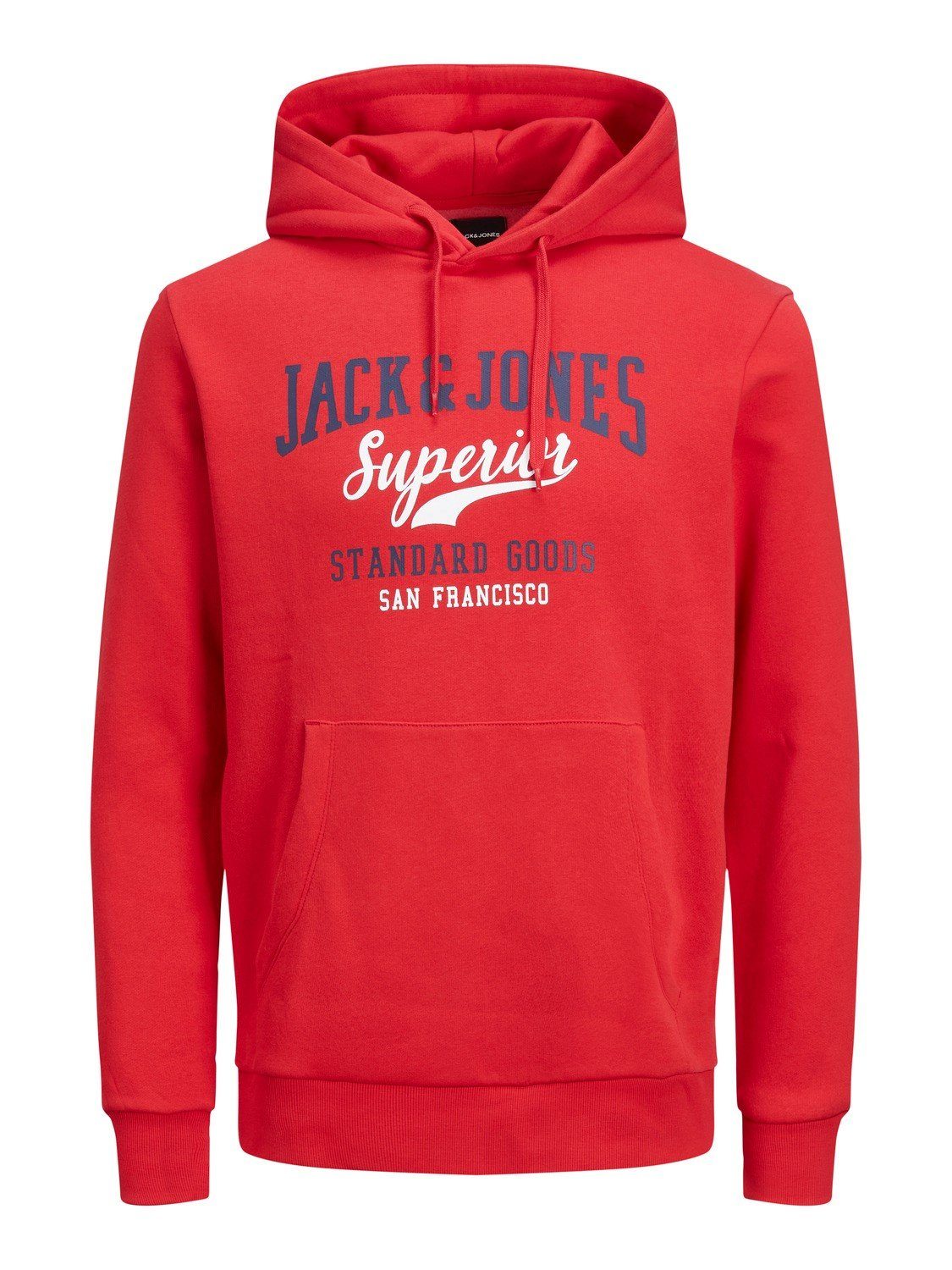 Jack & Pullover 4305 Print Sweater Warmer JJELOGO Jones Rot Logo in Hoodie Hoodie