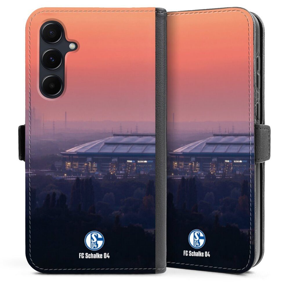 DeinDesign Handyhülle Stadion FC Schalke 04 Offizielles Lizenzprodukt Schalke 04 Stadion, Samsung Galaxy A35 5G Hülle Handy Flip Case Wallet Cover