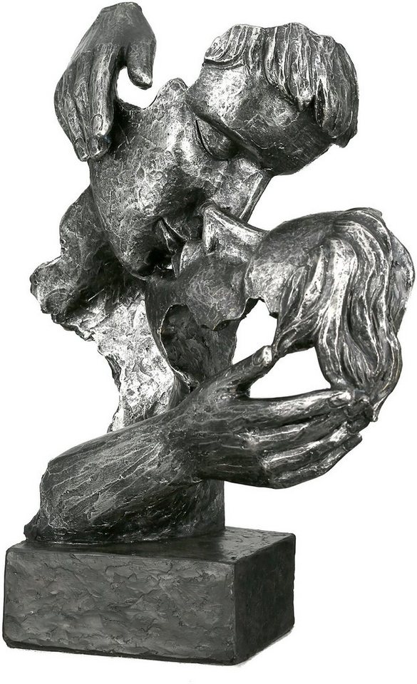 GILDE Dekofigur Skulptur Addiction, anthrazit (1 St), anthrazit, Polyresin,  Die Skulptur hat eine Höhe von 28 cm, Breite von 19 cm und die Tiefe ist 12  cm
