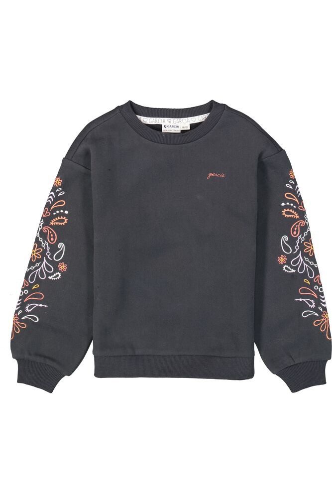 Garcia Sweatshirt Dunkelgrauer Pullover mit Stickdesign (H54463-2884)