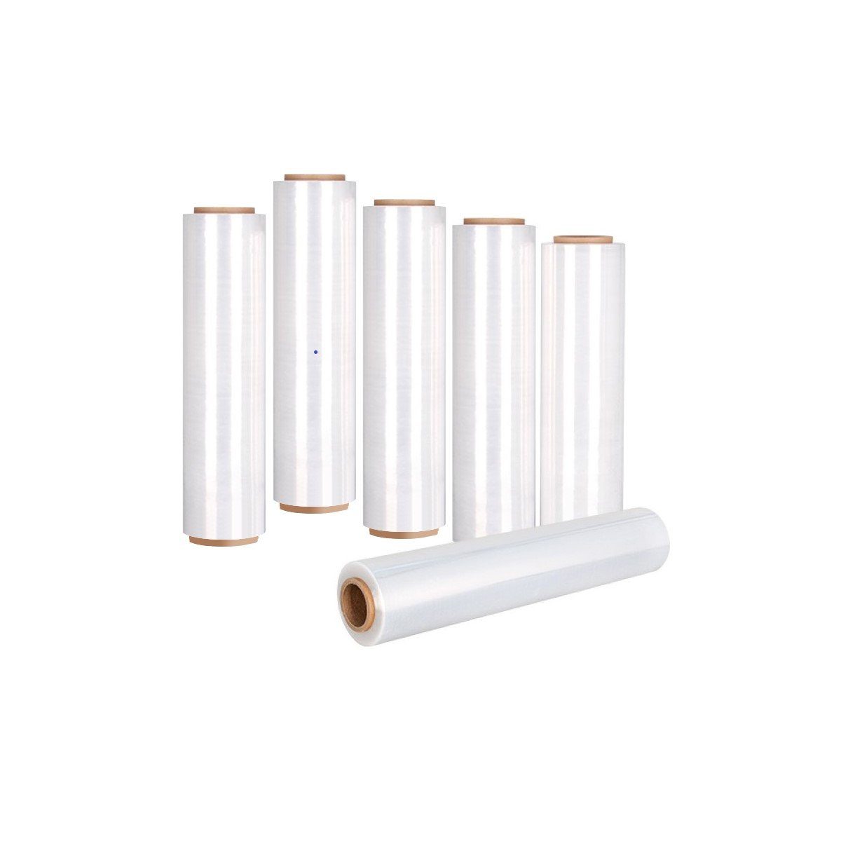 ARLI Schutzfolie 6x Stretchfolie Palettenfolie Verpackungsfolie Handstretchfolie, (17my, 6-St., 500mm x 300m), transparent