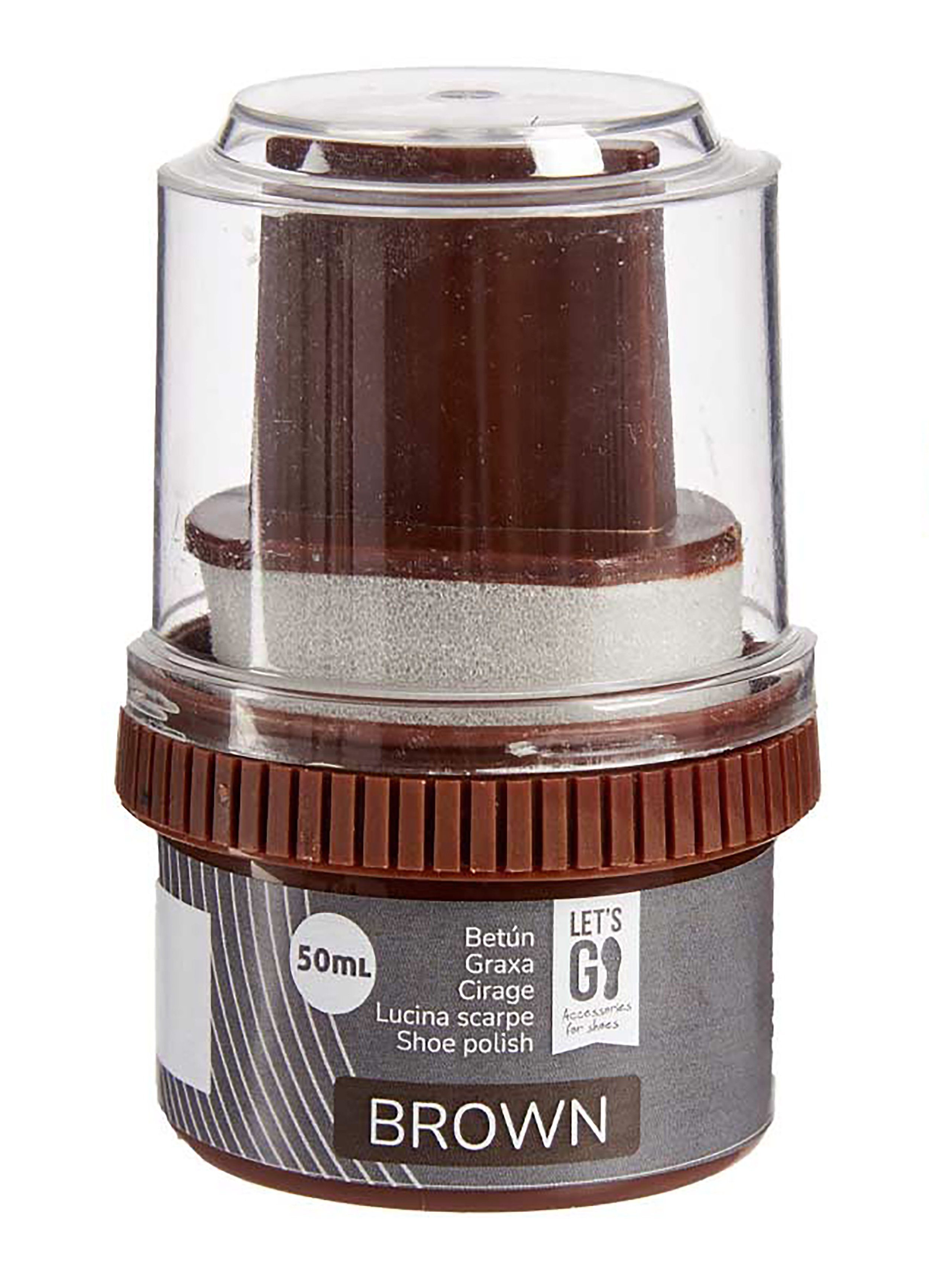 Arte Regal SCHUHCREME 50ml mit Schwamm Schuhpolitur Schuhpflege (Braun - 52) Schuhcreme, Schuhpflegecreme Schuhputz Schuh Politur Creme