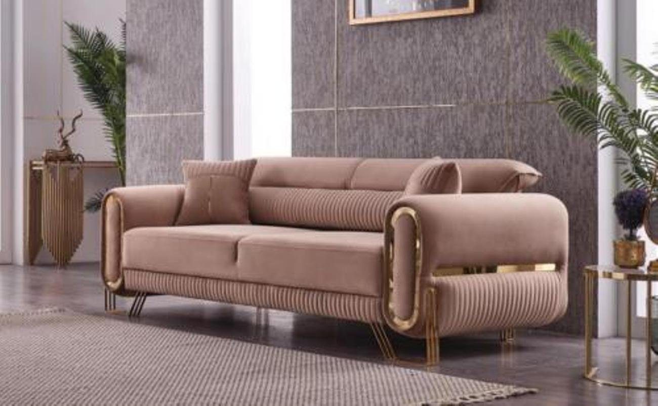 JVmoebel 3-Sitzer Sofa 3 Sitzer Wohnzimmer Polster Textil Dreisitzer Möbel Couch, 1 Teile, Made in Europa | Einzelsofas