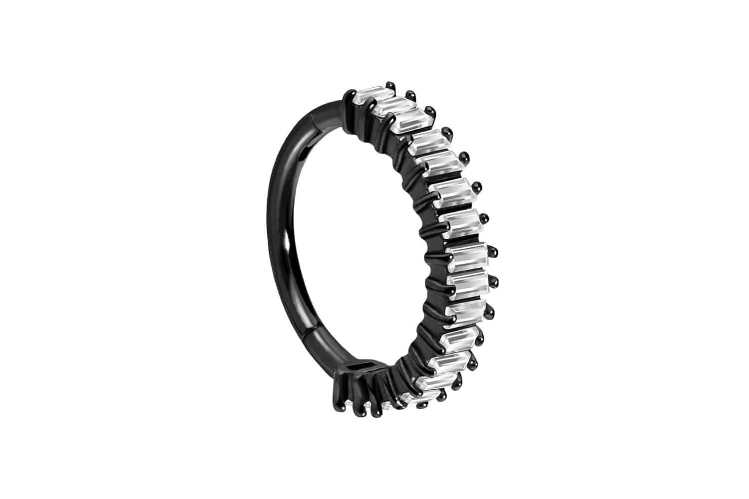 PIERCINGLINE Nasenpiercing Chirurgenstahl Segmentring Clicker EINGEFASSTE günstig online kaufen