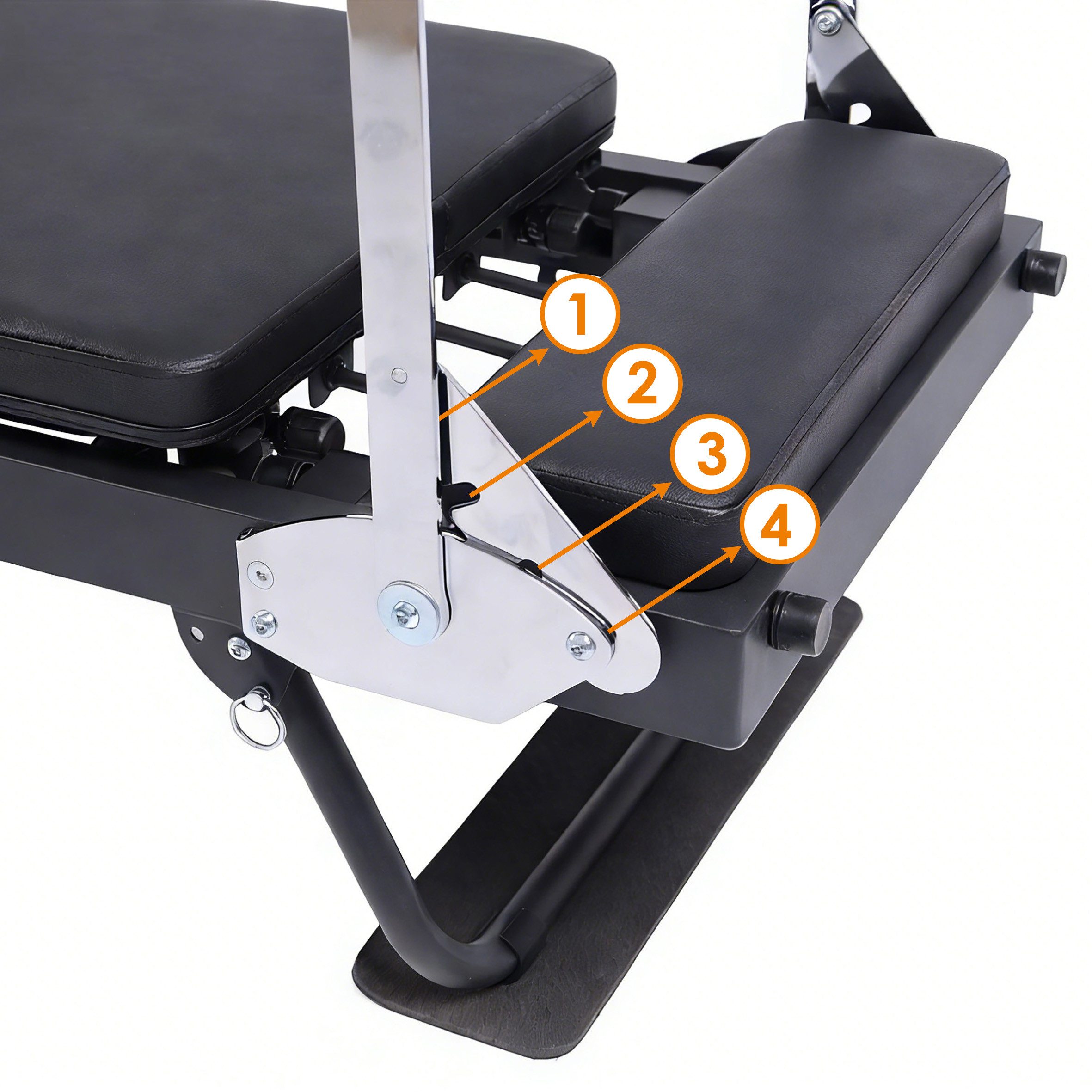 Spetebo Pilates-Reformer Maschine klappbar mit 5 Federn - 190 x 57 cm, (Anzahl, 1-tlg., Stück), belastbar bis 125 kg