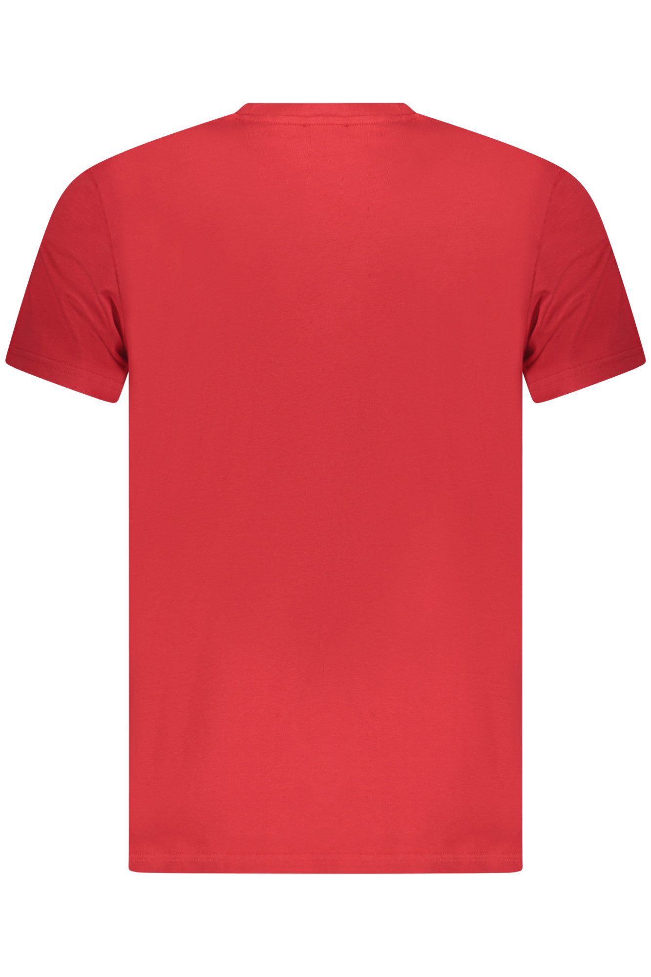 ICEBERG T-Shirt Herren Kurzarm-T-Shirt Rot mit Vertikalem Druck und