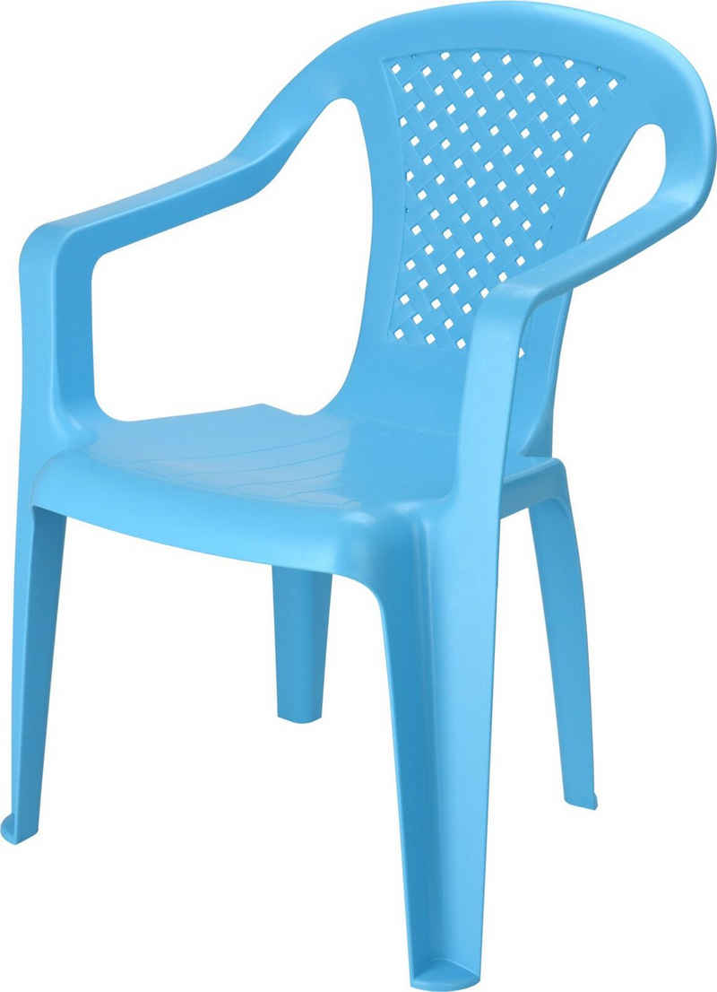 Progarden Kinderstuhl Blau (1 St), Stuhl, Stapelbar, Gartenstuhl, Kunststoff