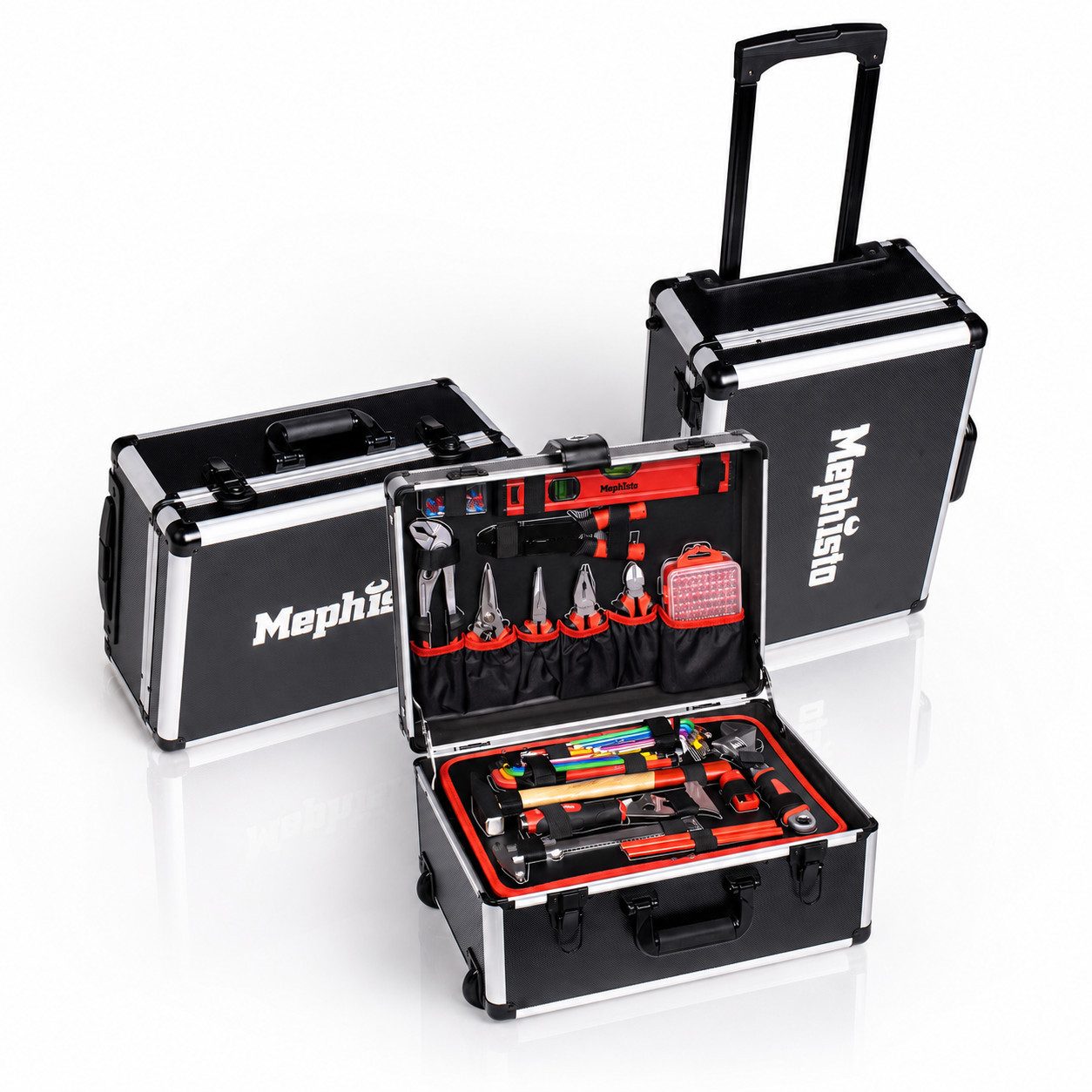 Mephisto-Tools Werkzeugset, (fertig montiert und bestückt), Werkzeug aus hochwertigem Chrom Vanadium Stahl