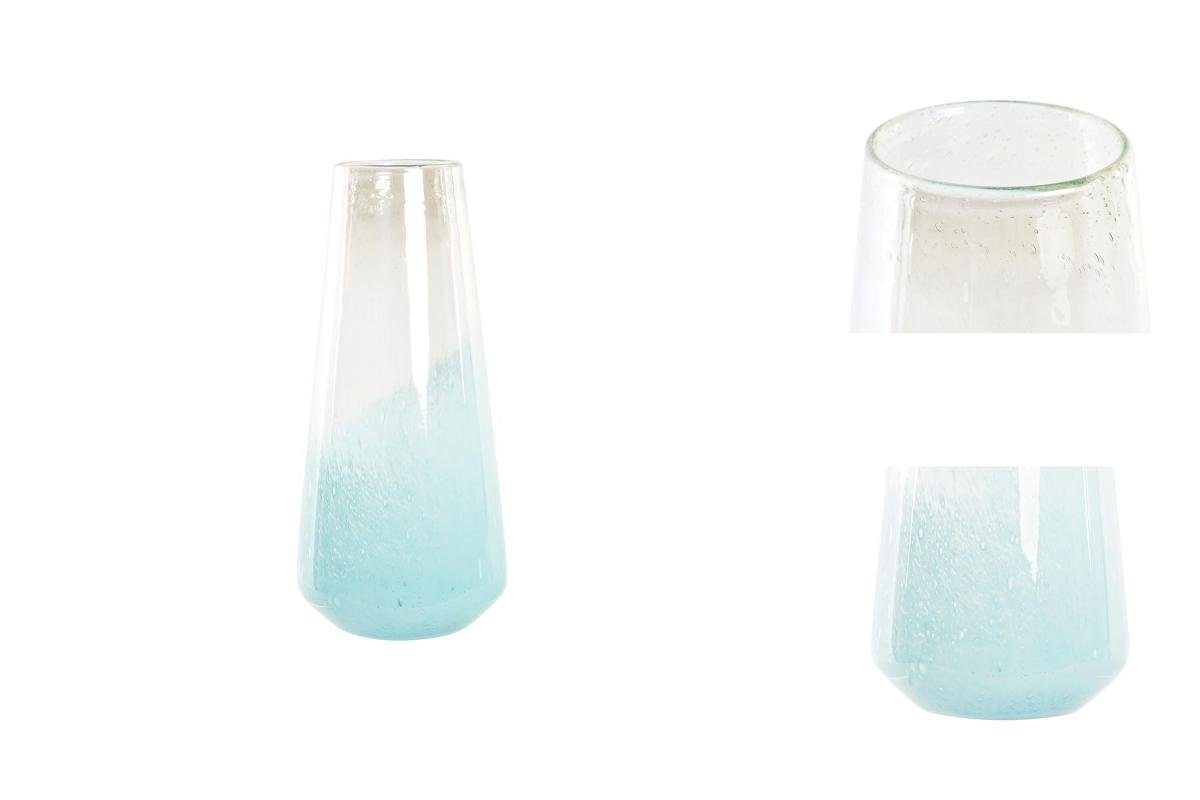 [Super günstiger Sonderpreis!] Bigbuy Dekovase Vase Home 46 20 Mediterraner Glas cm Blau x 20 x Decor DKD