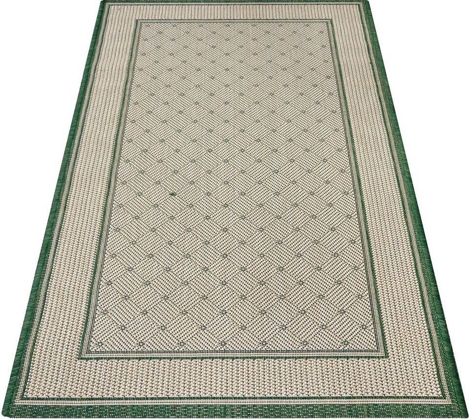 Teppich Faberg, andas, rechteckig, Höhe: 5 mm, Flachgewebe, Sisal-Optik,  mit Bordüre, pflegeleicht, Scandi