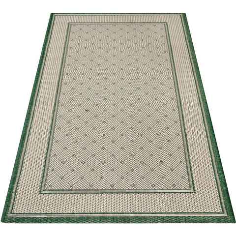 Teppich Faberg, andas, rechteckig, Höhe: 5 mm, Flachgewebe, Sisal-Optik, mit Bordüre, pflegeleicht, Scandi