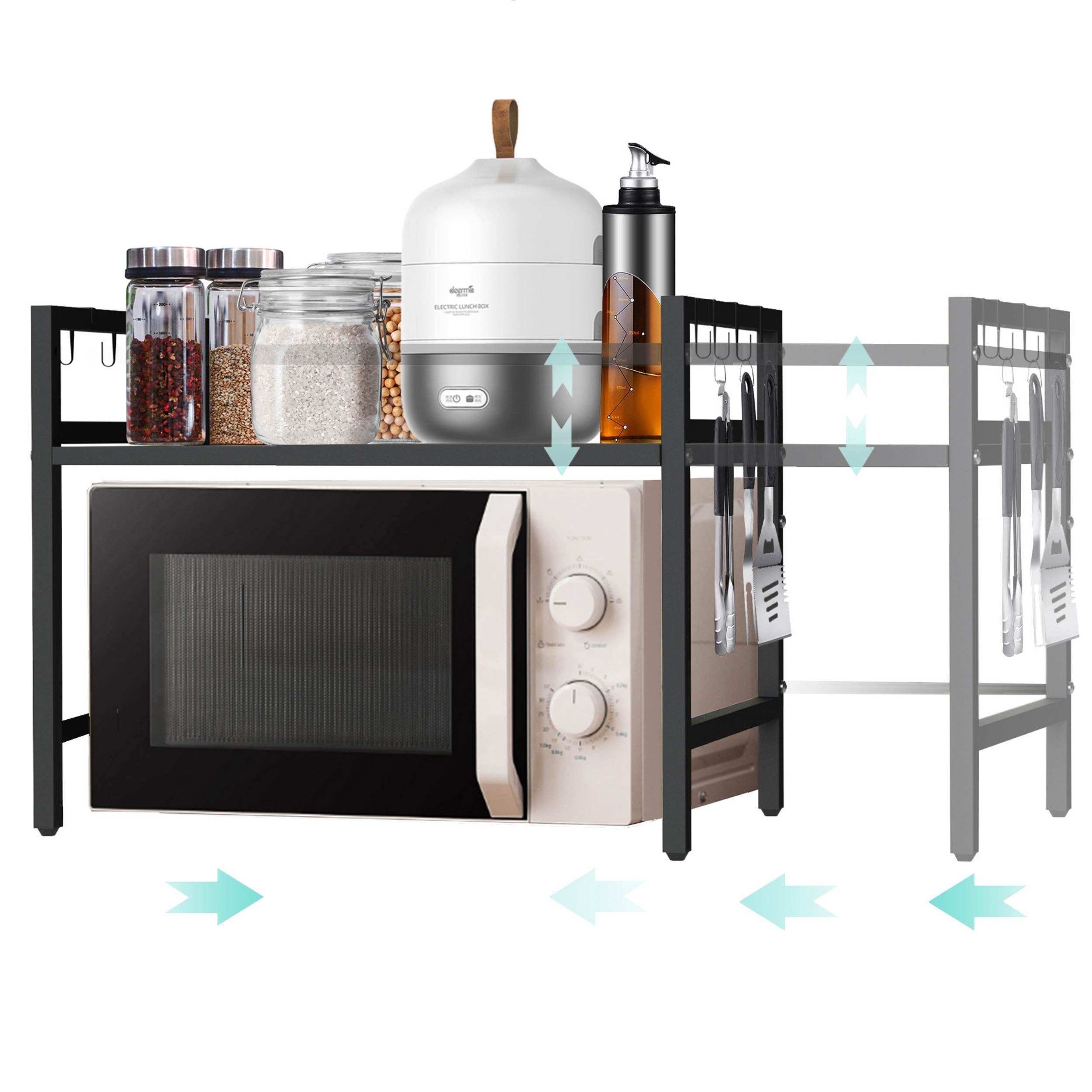 DanDiBo Küchenregal Verstellbares Mikrowellenregal 2 Stufig 40-64 cm Mikrow günstig online kaufen