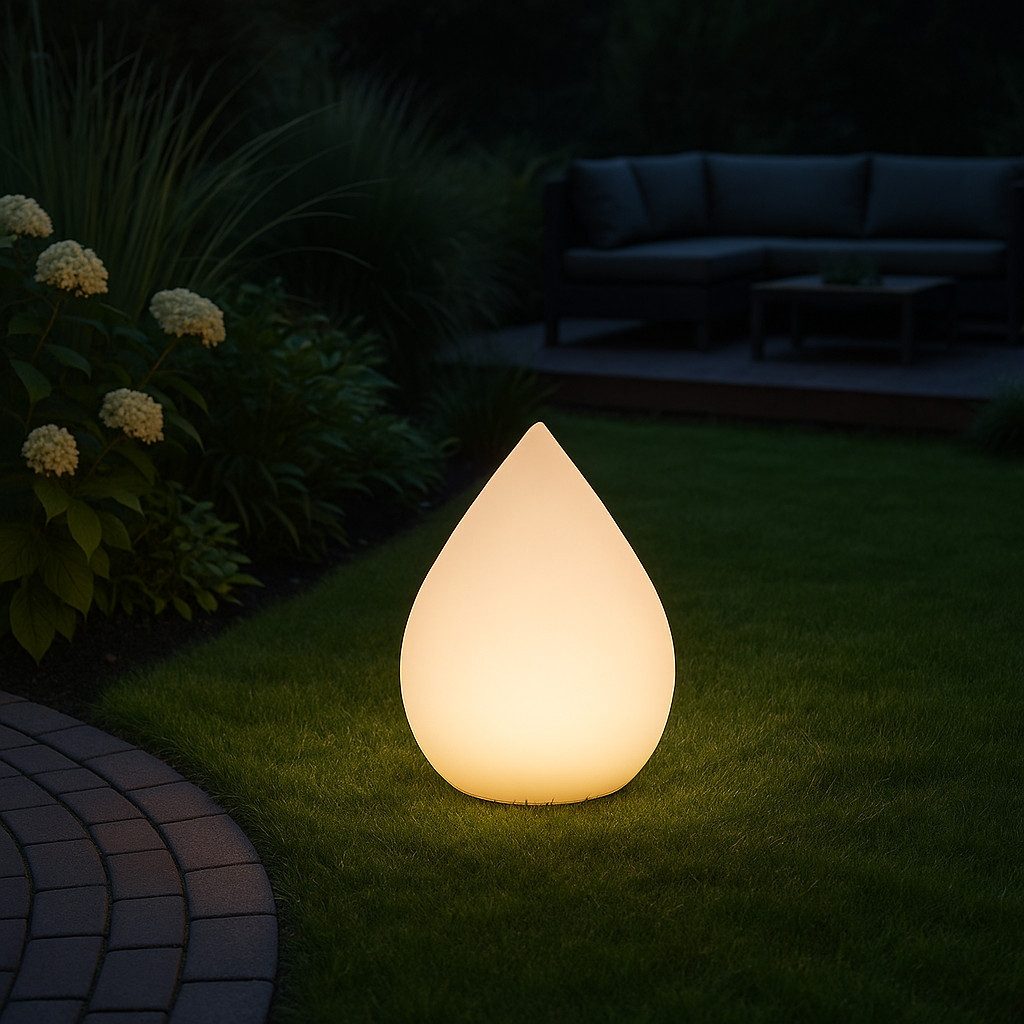 MeLiTec LED Solarleuchte LK07-4 Tropfen, LED fest integriert