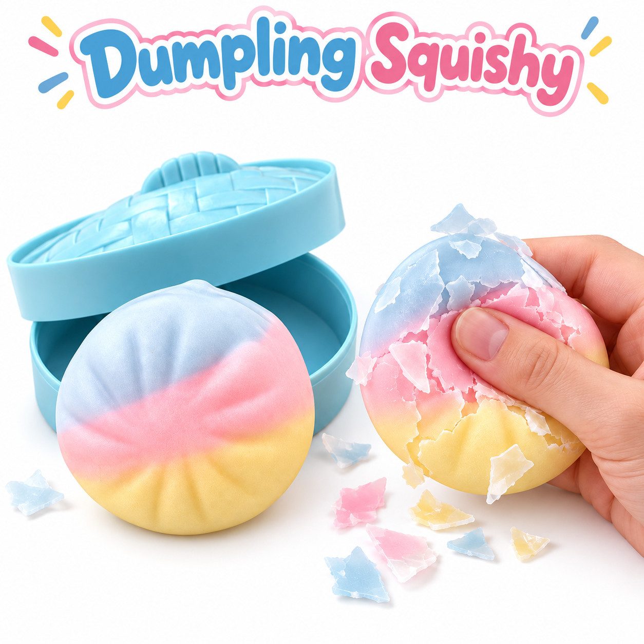 Candy & Bar Greifspielzeug Dumpling Squishy mit Wachsschicht – zum Drücken, Kneten & Zerbröseln