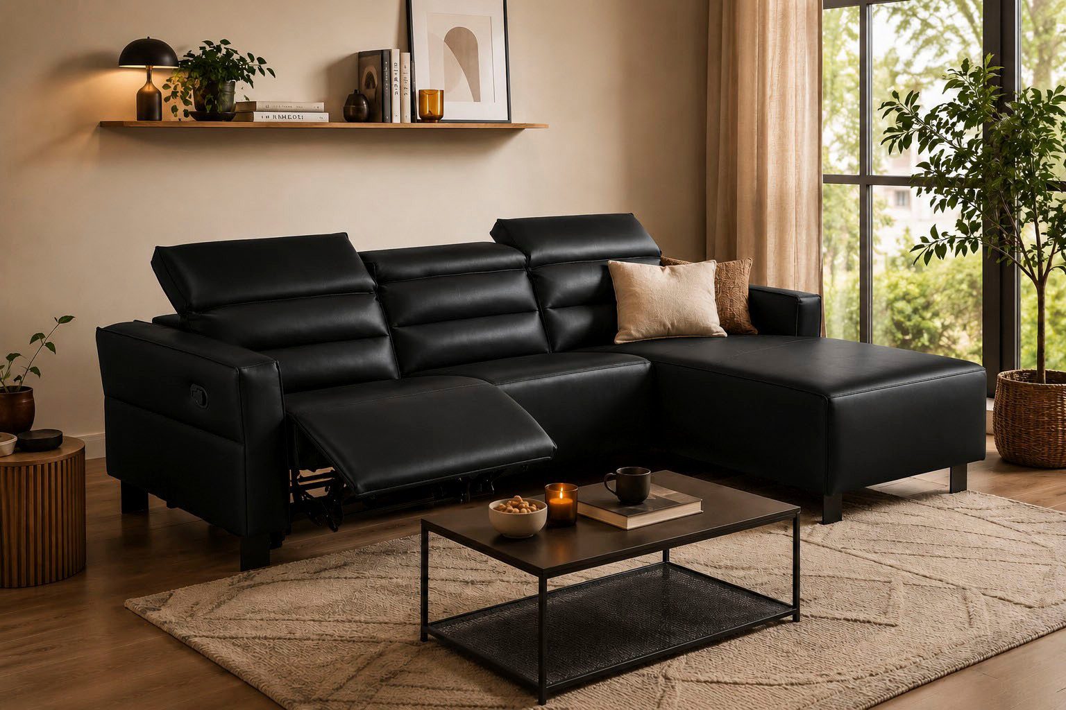 OTTO home Ecksofa Carpari, L-Form, 263 cm, manuelle o. elektrische Relaxfunktion, USB A/C und Kopfteilverstellung