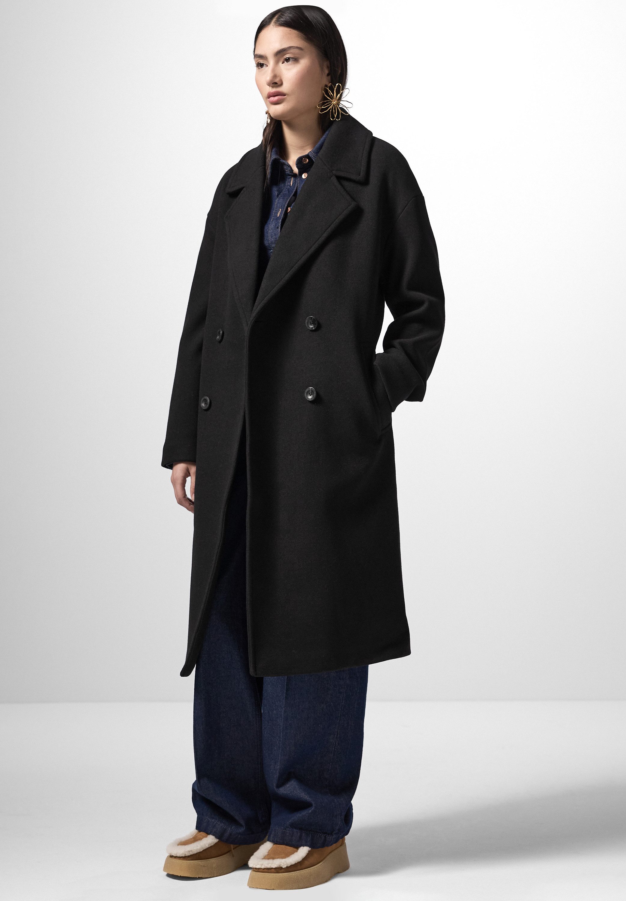 STREET ONE STUDIO Langmantel aus softem Materialmix