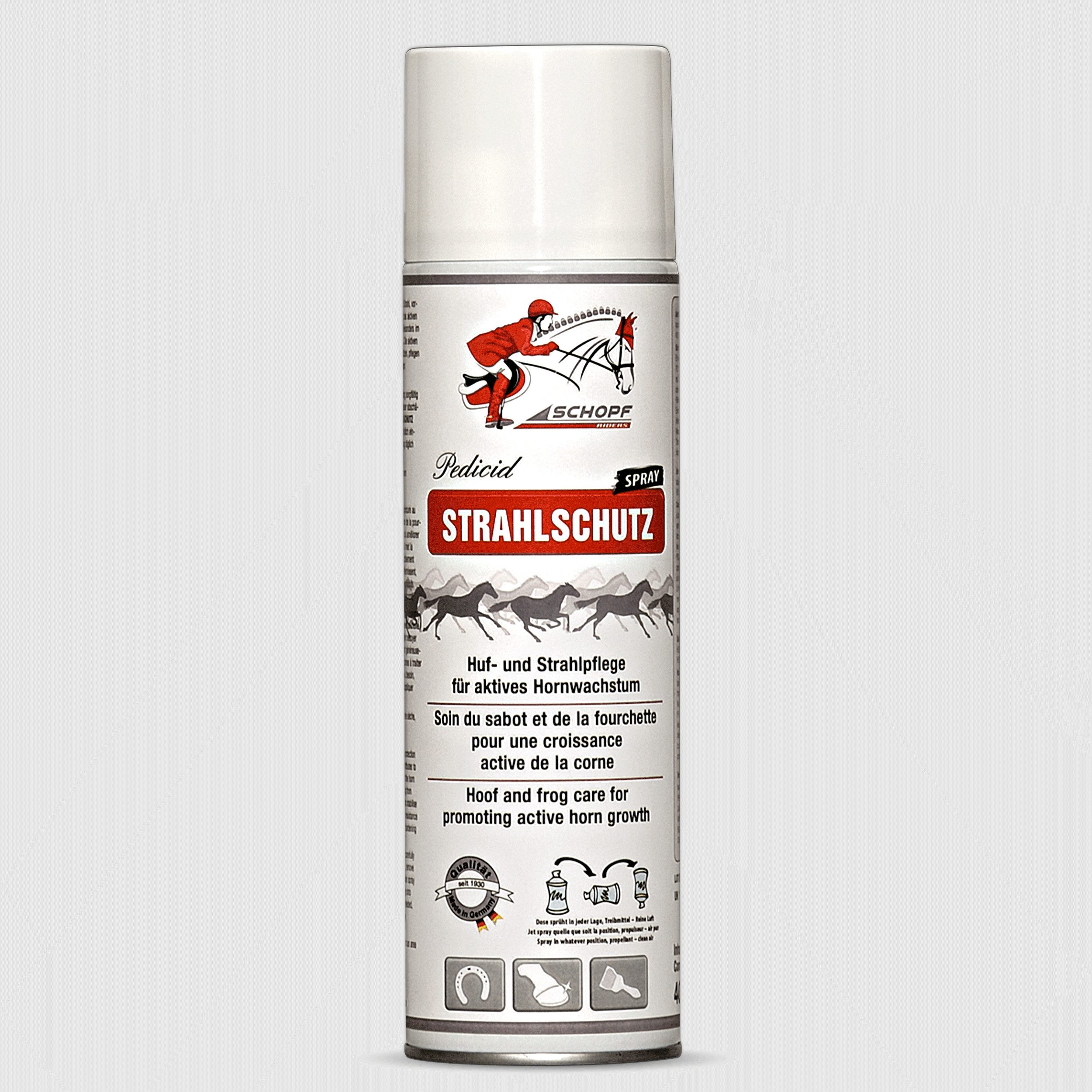 Schopf Riders Striegel Strahlschutz Spray für robuste Pferdehufen