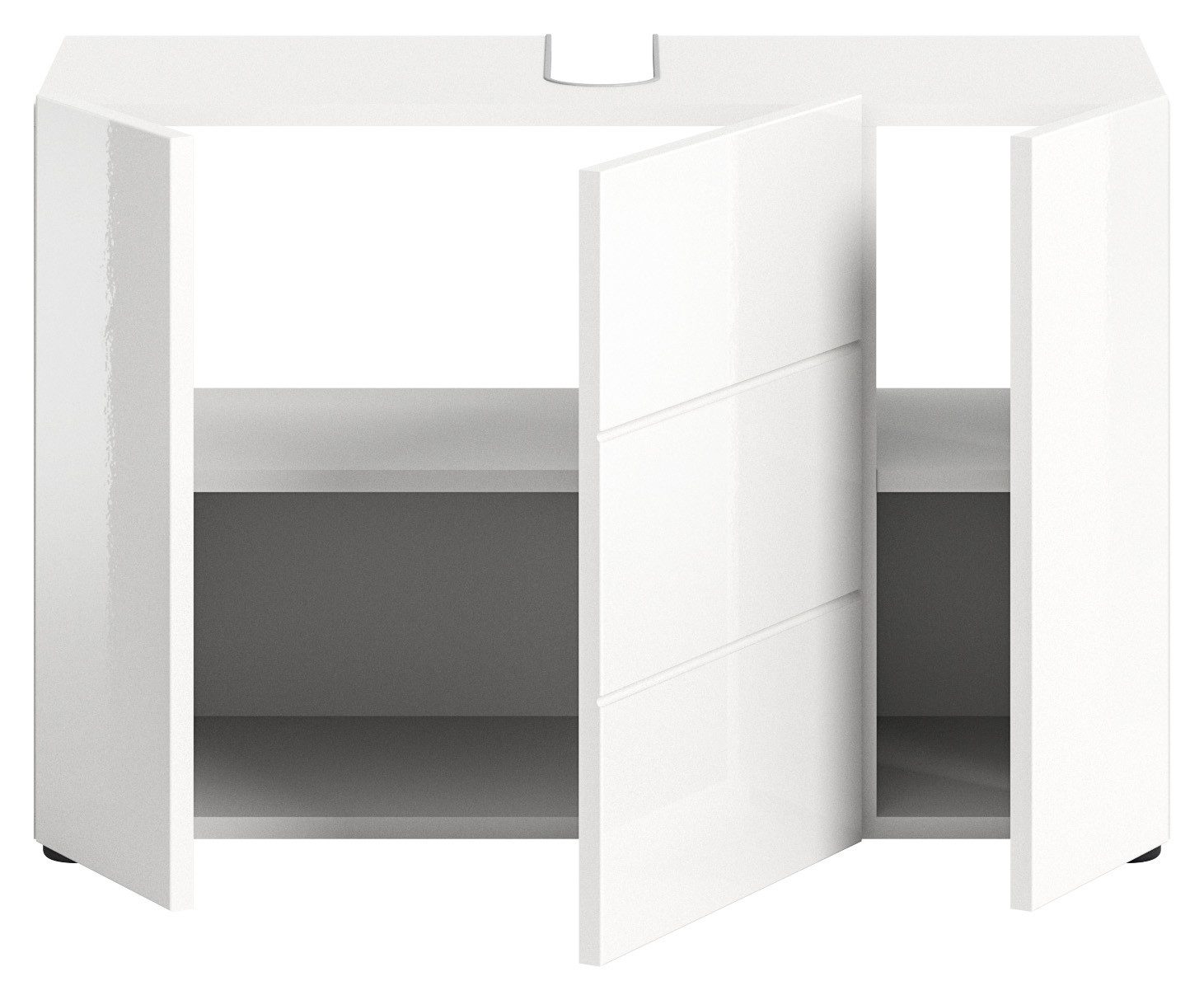 xonox.home Waschbeckenunterschrank in Weiß Hochglanz - 82x56x34cm (BxHxT)