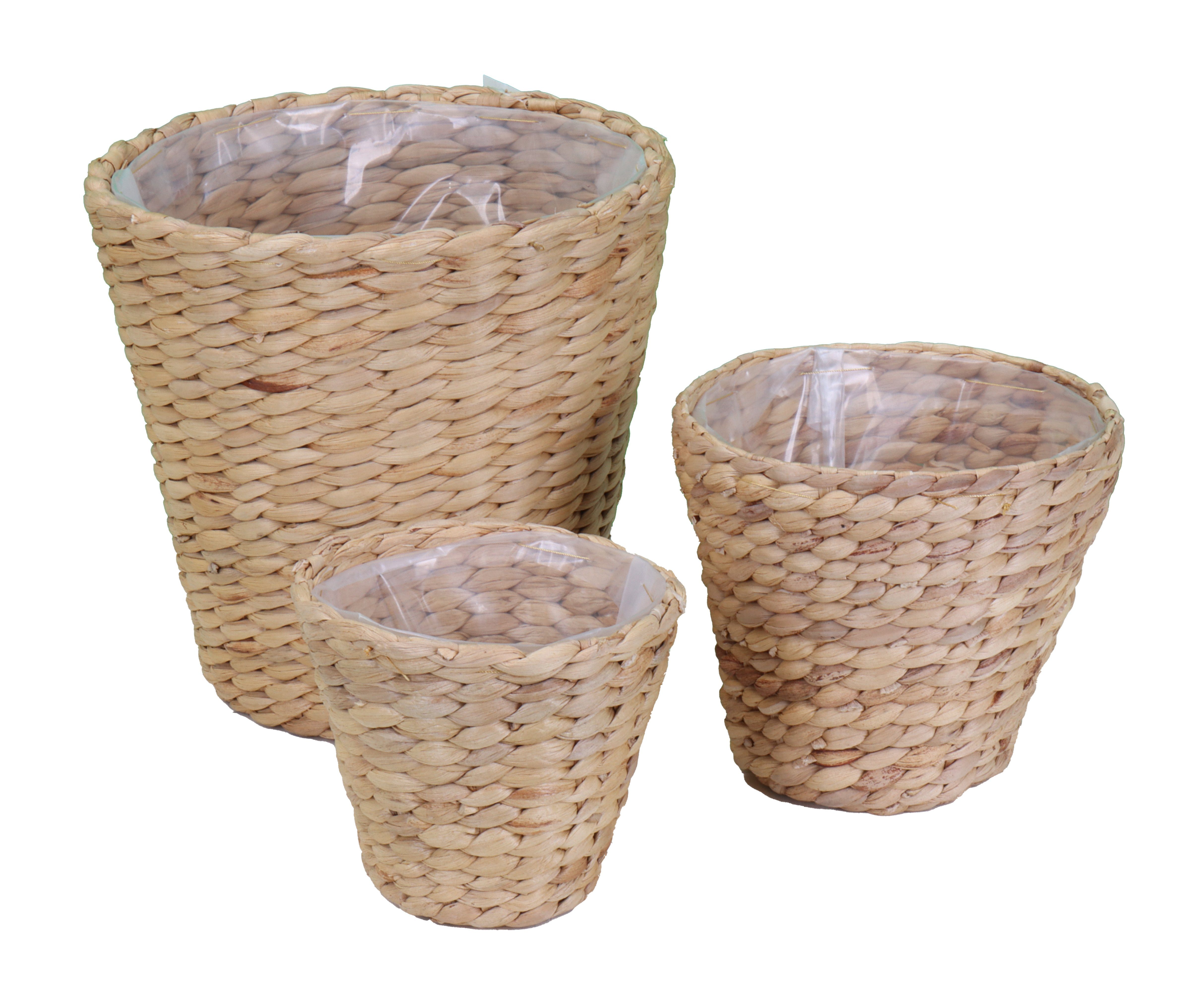 tegawo Übertopf aus Wasserhyazinthengeflecht