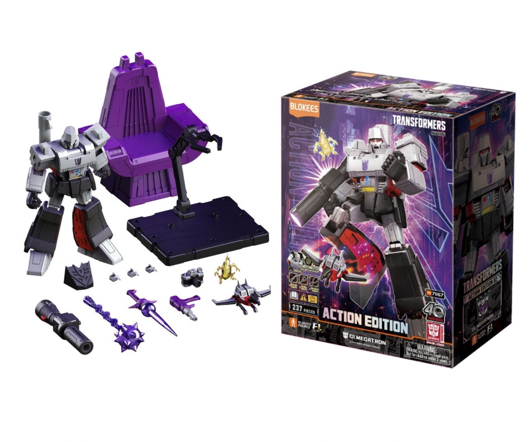 Dickie Toys Blokees Transformers G1 Megatron Bausatz Figur 237 Teile 201124001 Spielbausteine