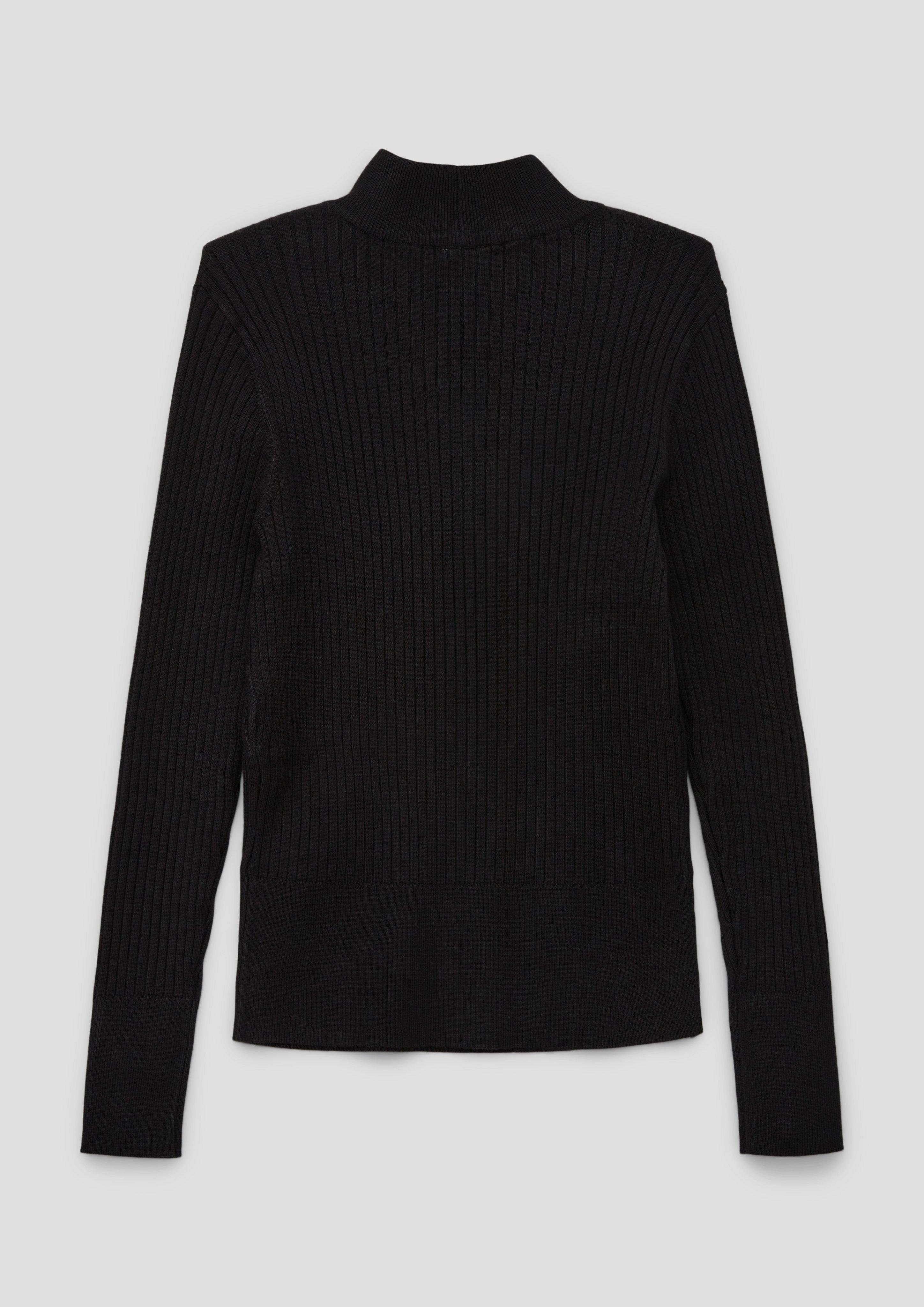 Viskosemix Strickpullover Pullover schwarz aus s.Oliver