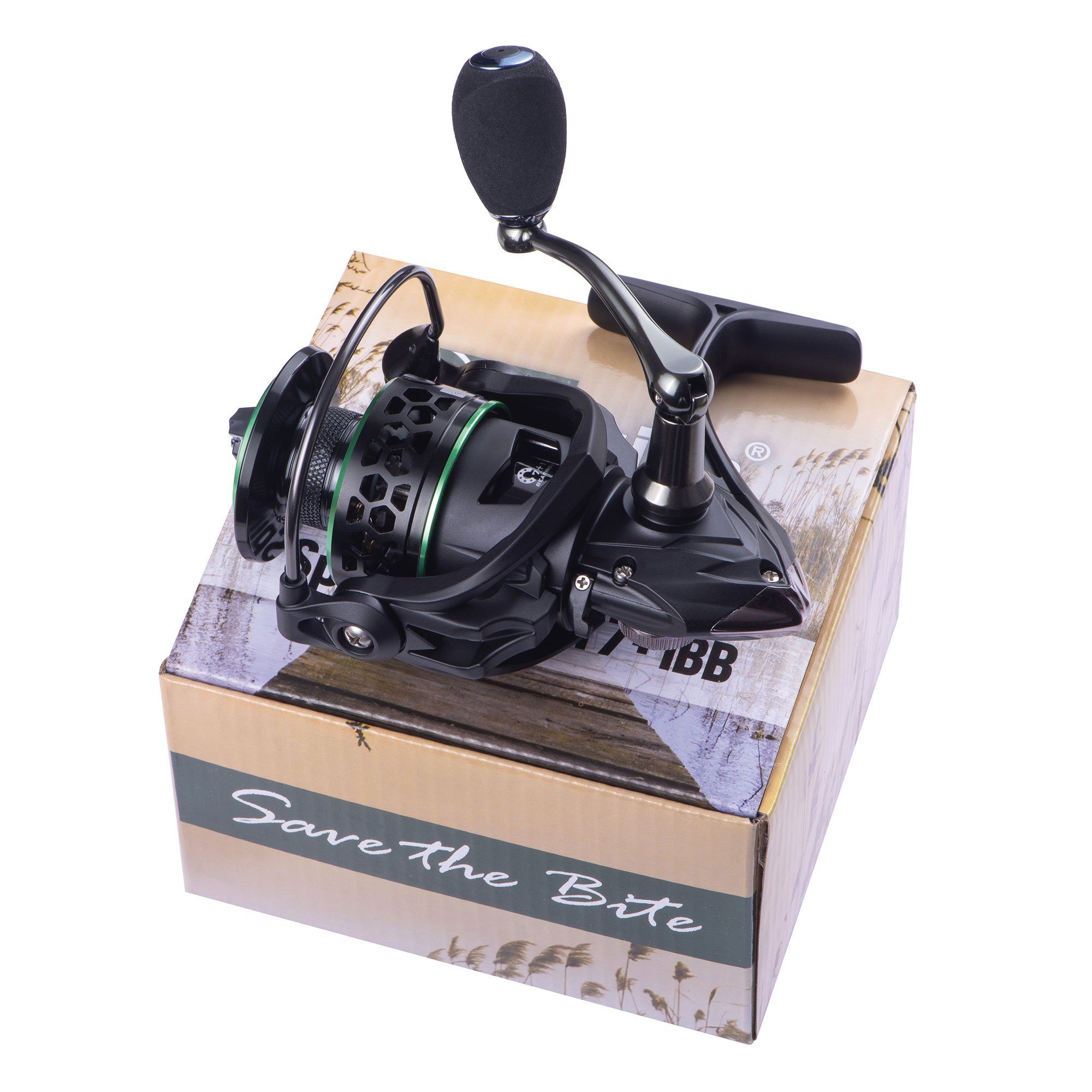 Zite Spinnrolle 3000 7+1 BB Barsch-, Zander- & Hechtrolle mit 2 Aluminiumspulen)