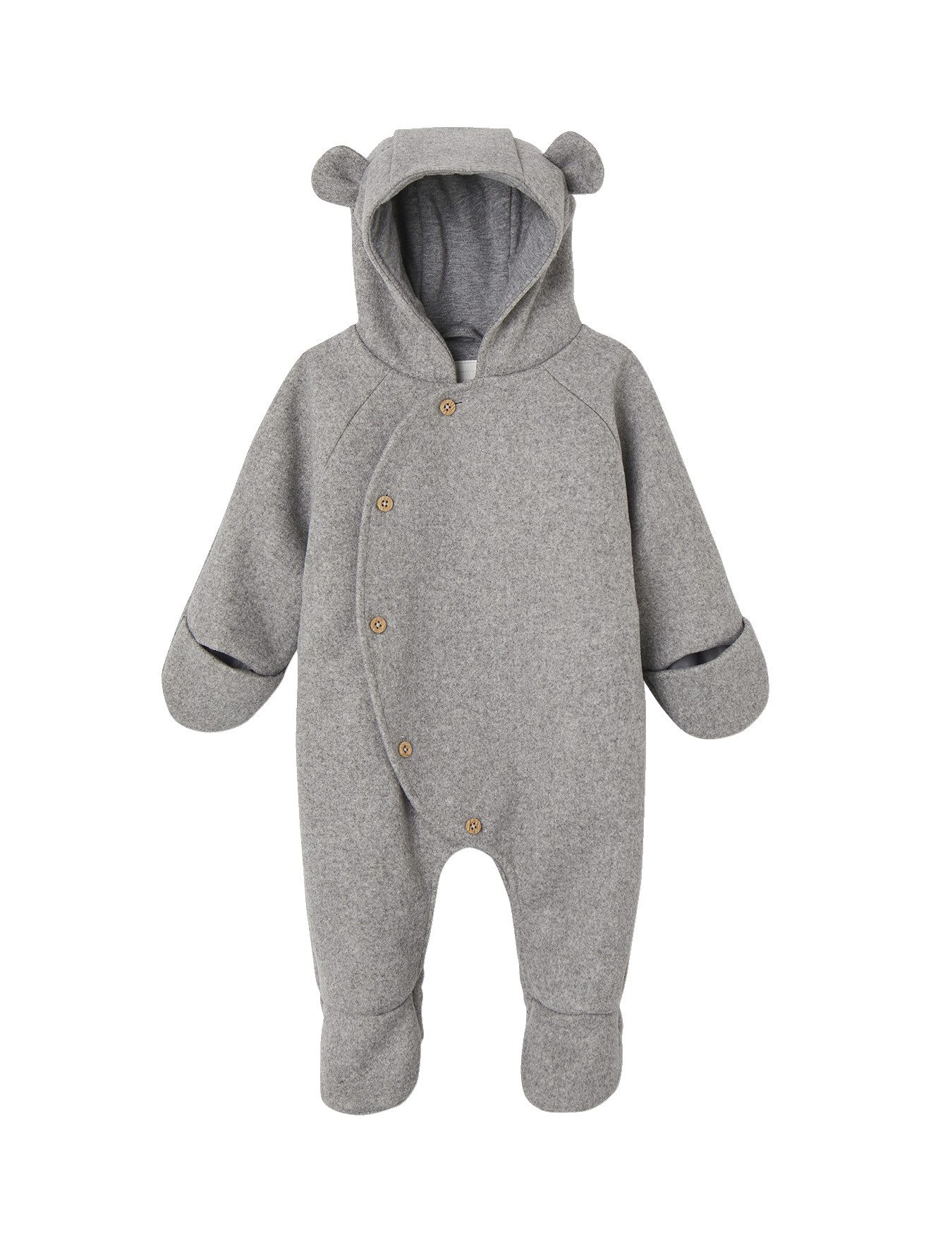 vertbaudet Overall Baby Ausfahrsack mit Kapuze und Knopfverschluss Recycling-Polyester, mit Kapuze