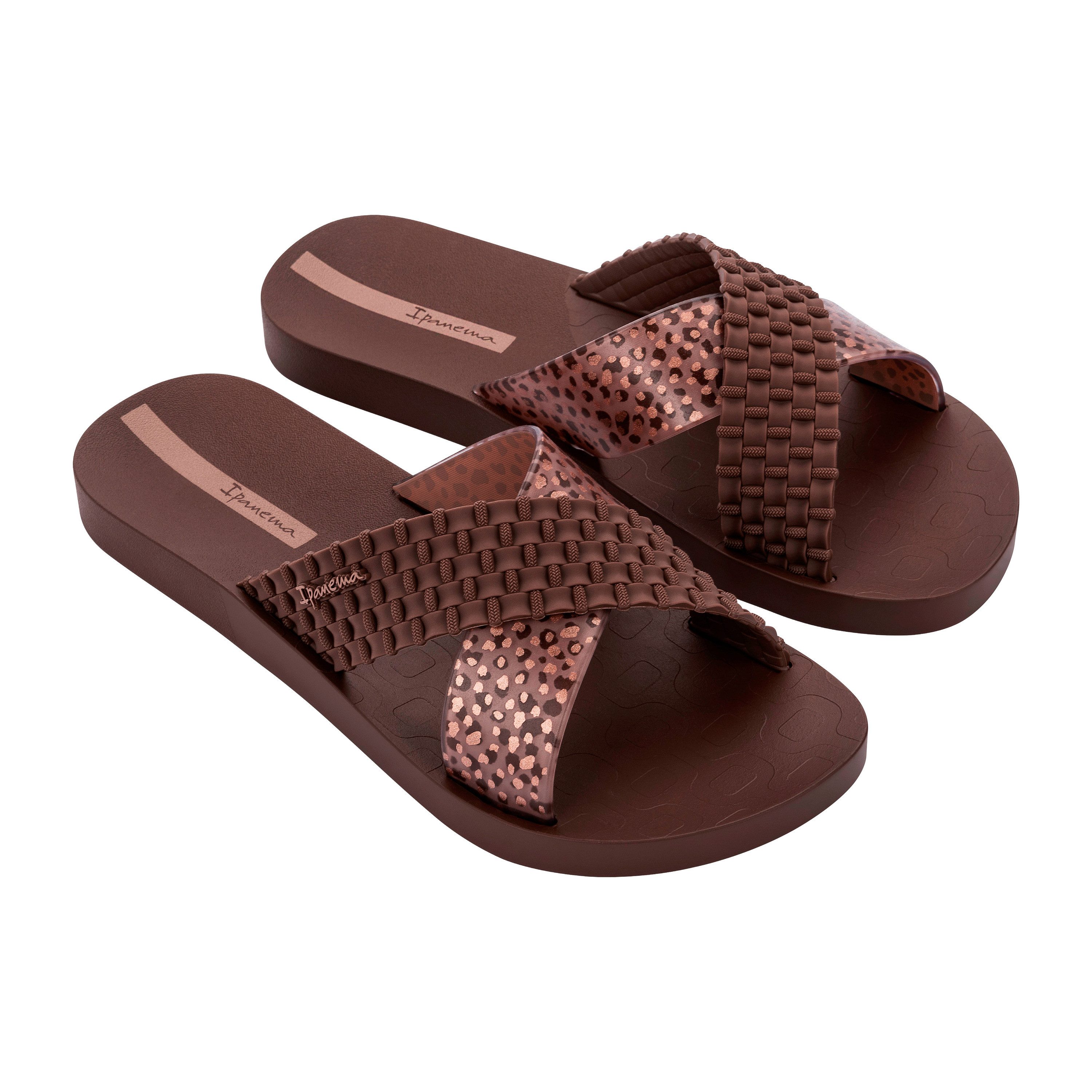 Ipanema IPANEMA SENSE SLIDE FEM - Slides Badepantolette Riemenmuster - rutschfest - wasserfest - elegant