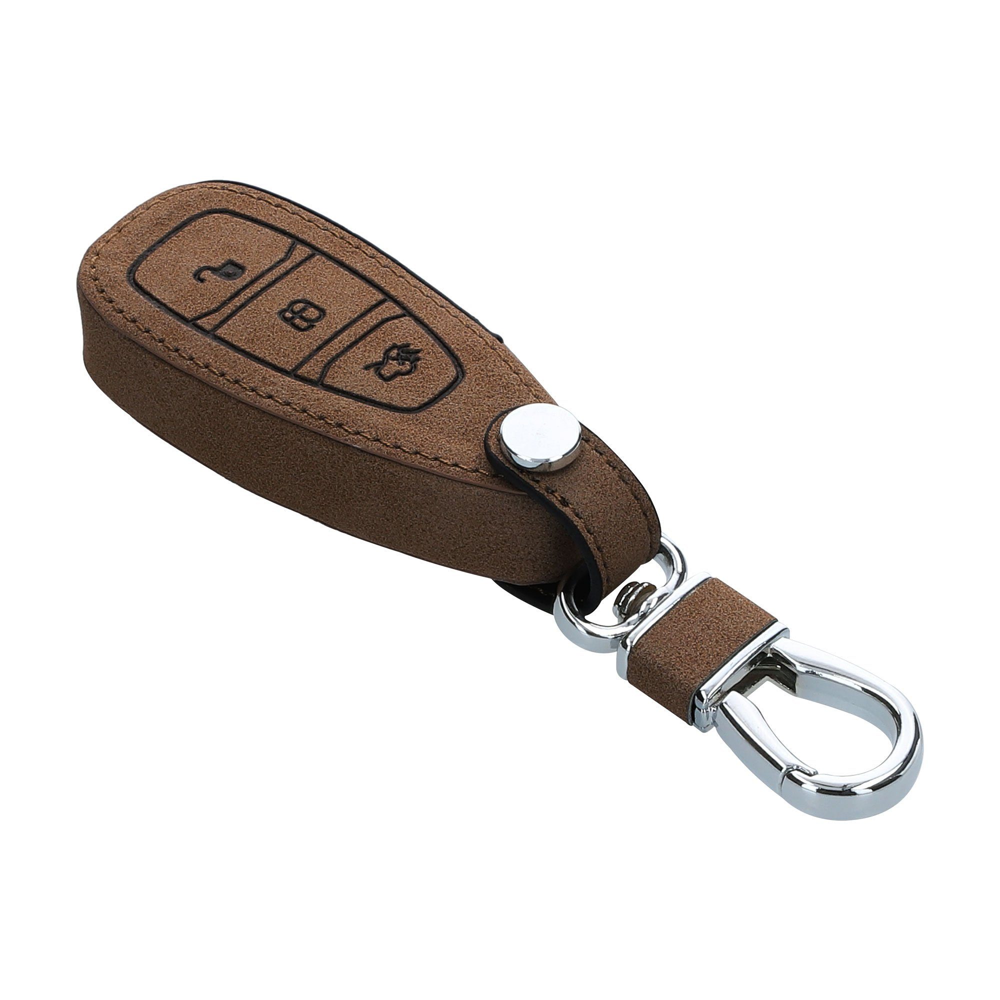 Schlüsseltasche Autoschlüssel kwmobile Hülle Kunstleder Schutzhülle Cover Ford, - für Schlüssel Case Schlüsselhülle
