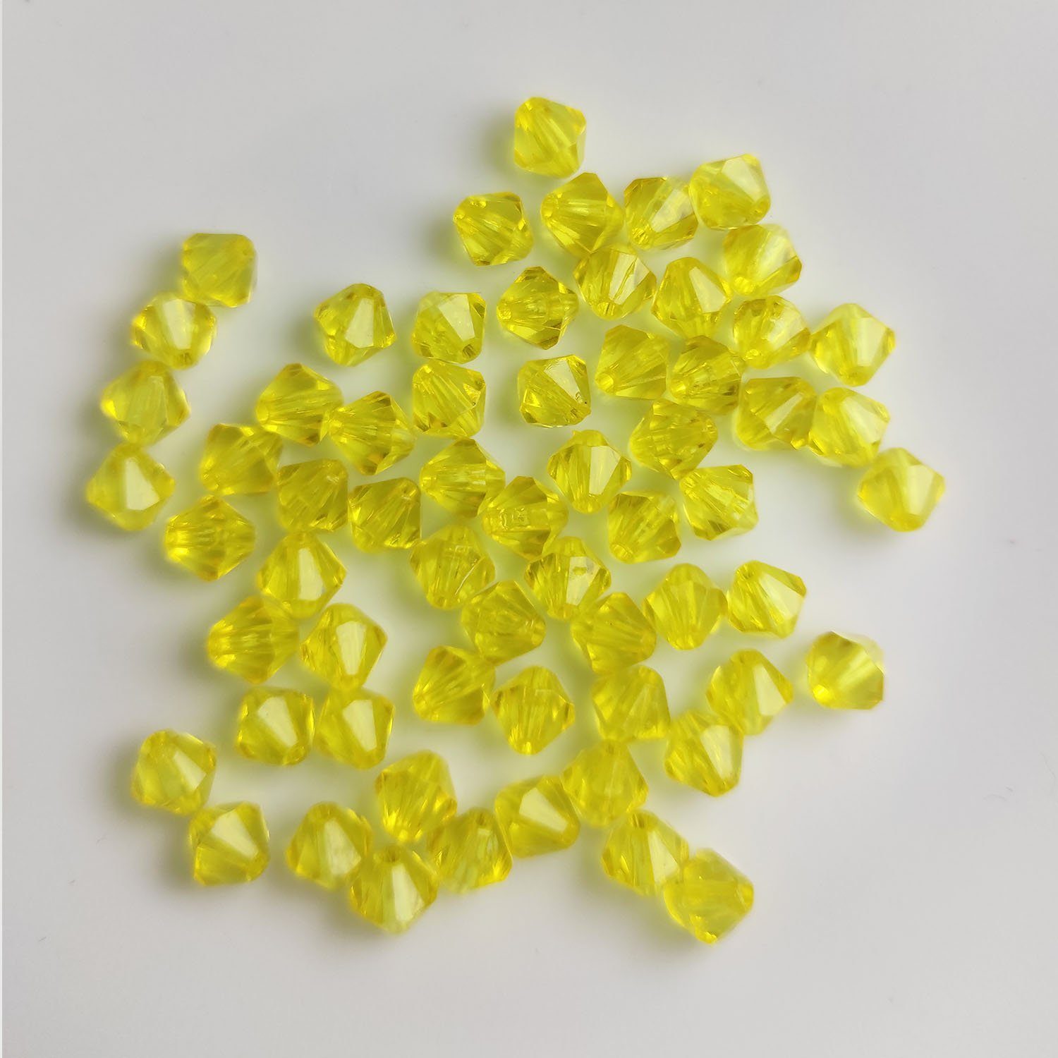 Kopper-24 Bastelperlen Doppelkegel Bicone 100 Stück Acryl Perlen Kristall Lose Perlen mit Loc