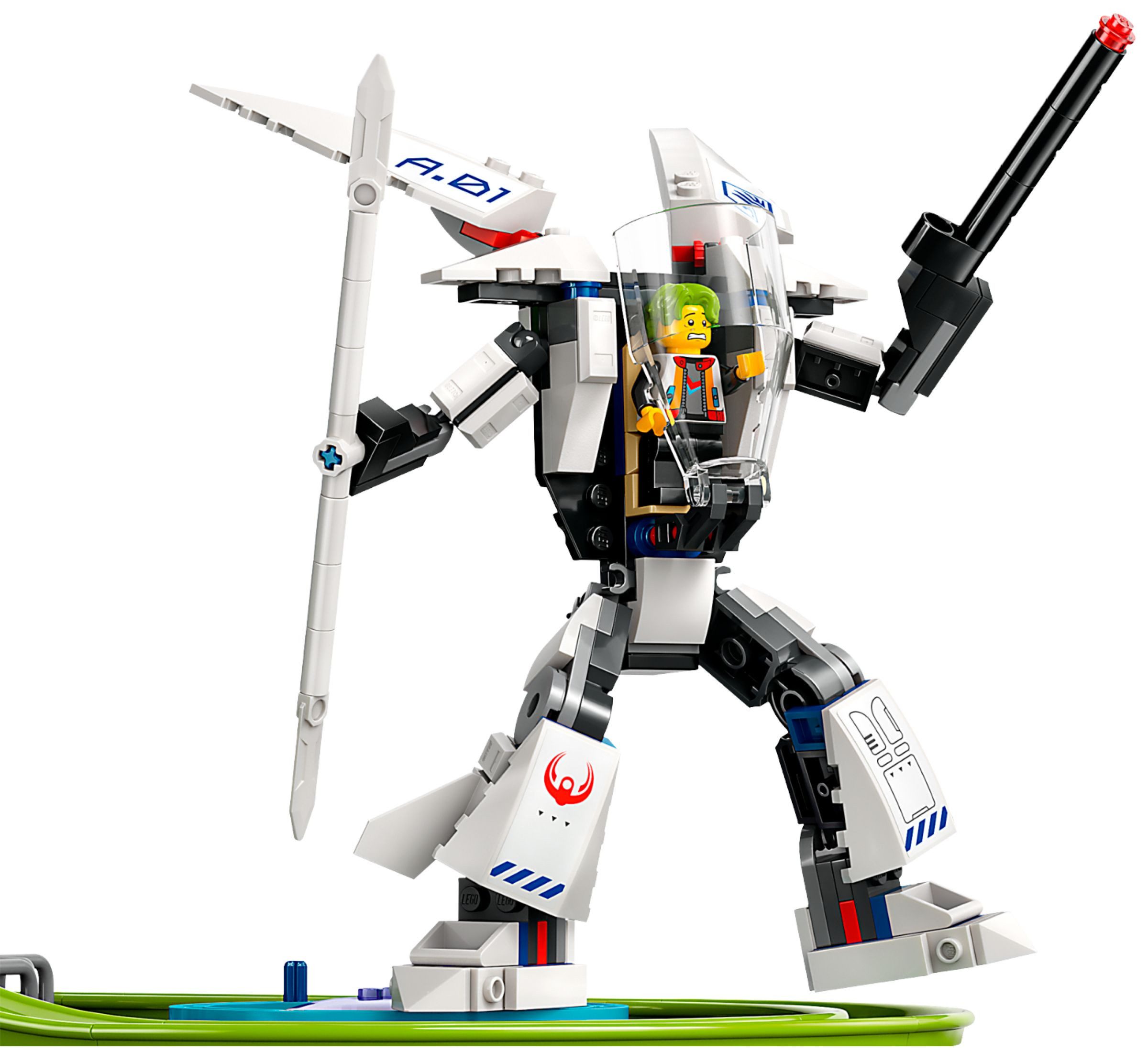 LEGO® City - Achterbahn mit Roboter-Mech (60421) Konstruktions-Spielset, (986 St), Inkl. 8 Minifiguren