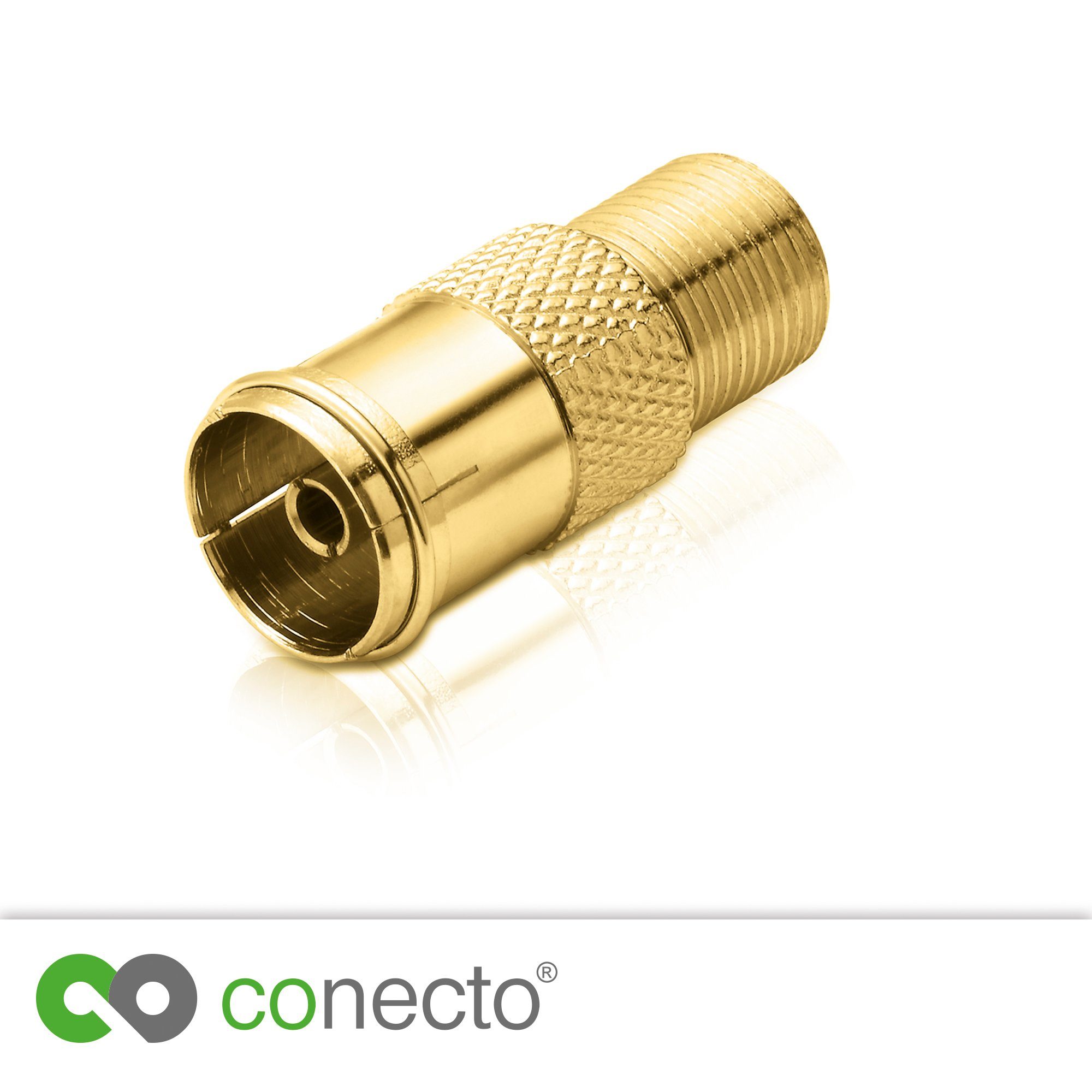 conecto conecto Adapter auf IEC-Koax-Buchse, F-Buchse Antennen-Adapter, zum SAT-Kabel