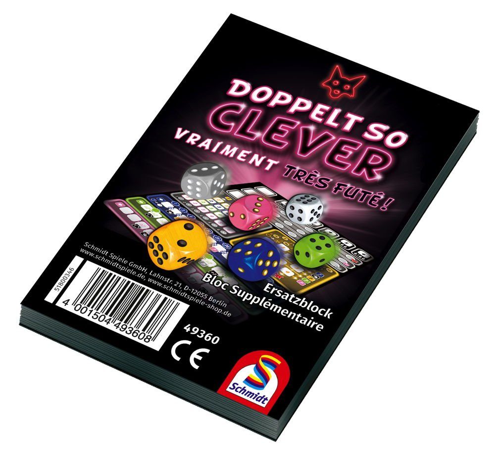 Schmidt Spiele Spiel 1 Schmidt Spiele Zusatzblock Doppelt so clever! 49360