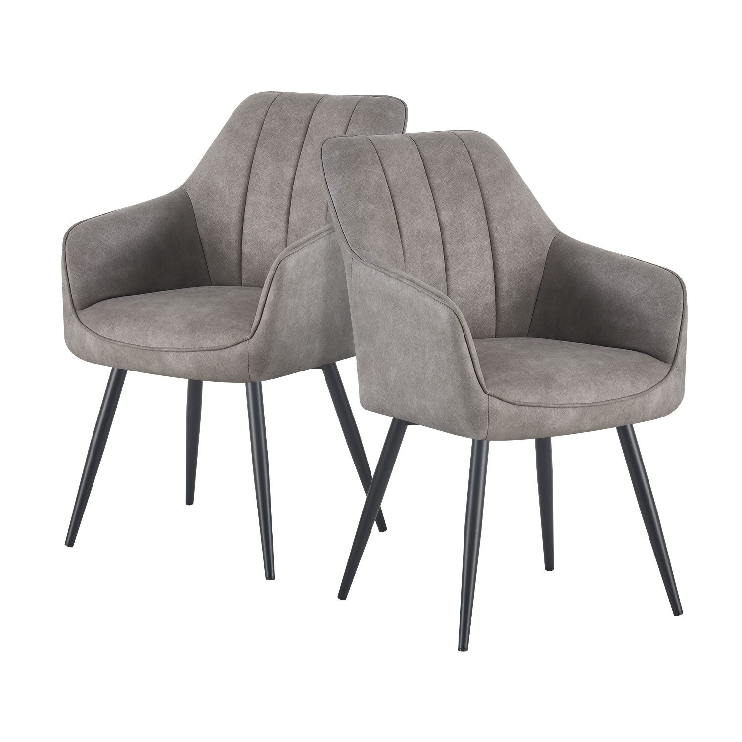 DUBI Möbel 4-Fußstuhl THOMAS-AMIE 2er-Set, 4-Fuss Gestell Schwarz 2er-Set günstig online kaufen