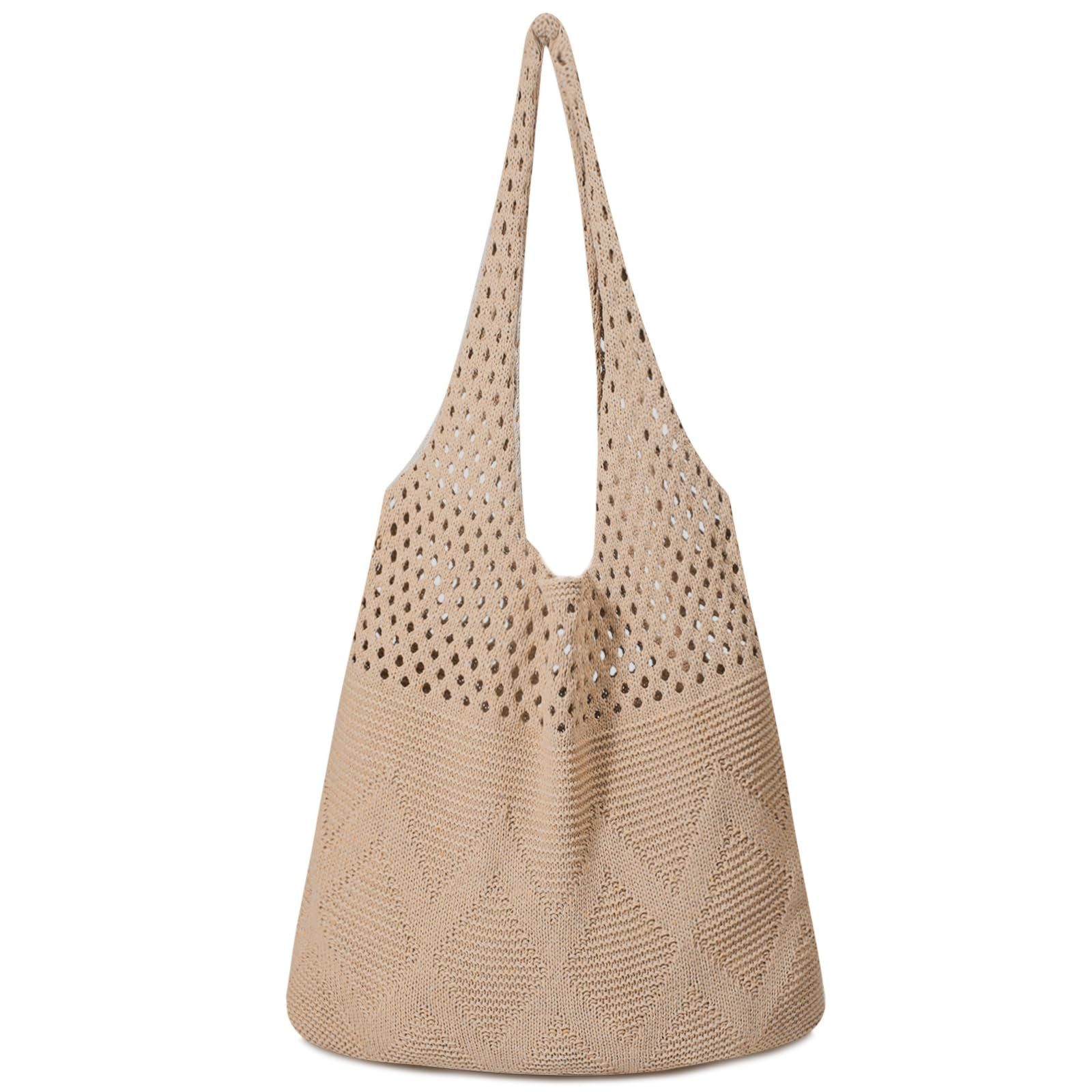 Coonoor Umhängetasche Umhängetasche Damen, Mesh Strandtasche, Strick Schult günstig online kaufen