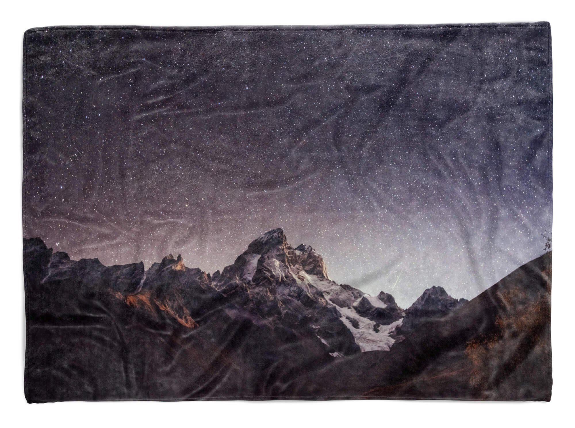 Sinus (1-St), Saunatuch Astrofotografie Strandhandtuch mit Sterne, Handtücher Handtuch Fotomotiv Kuscheldecke Baumwolle-Polyester-Mix Art Berg Handtuch