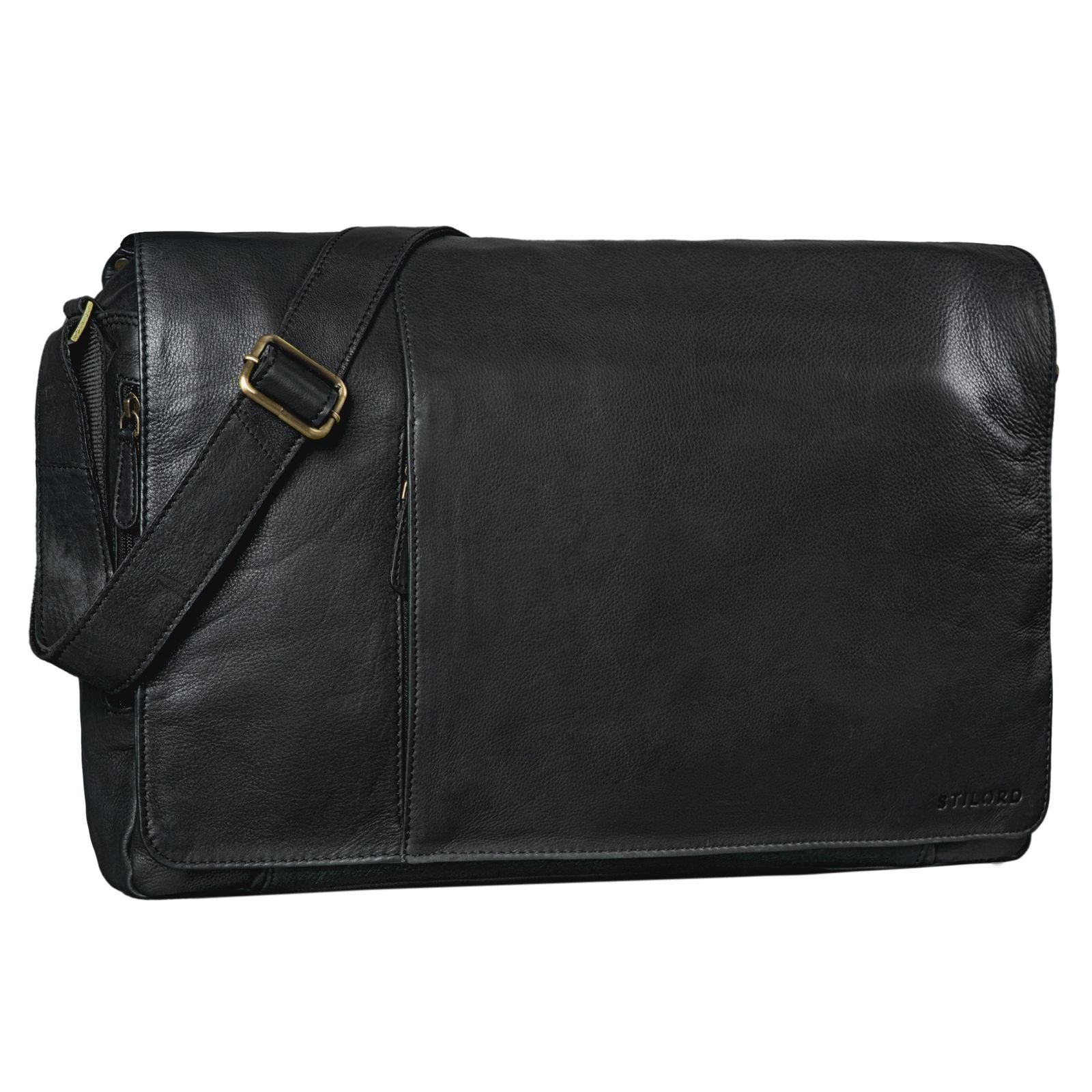 STILORD Laptoptasche "Maximus" XXL Ledertasche mit Laptopfach 17 - 21 Zoll f. Herren